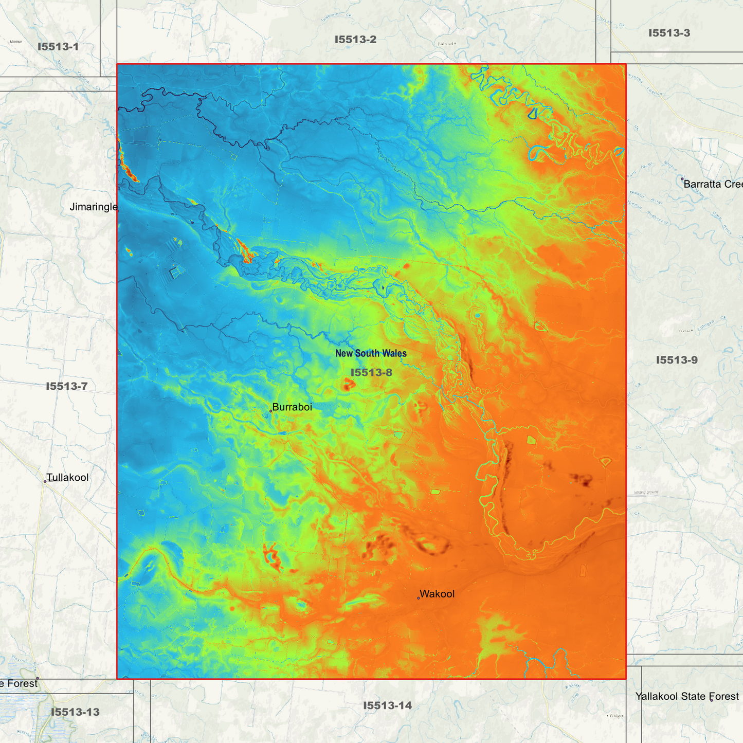 Wakool 1m Digital Elevation Models (I5513-8)
