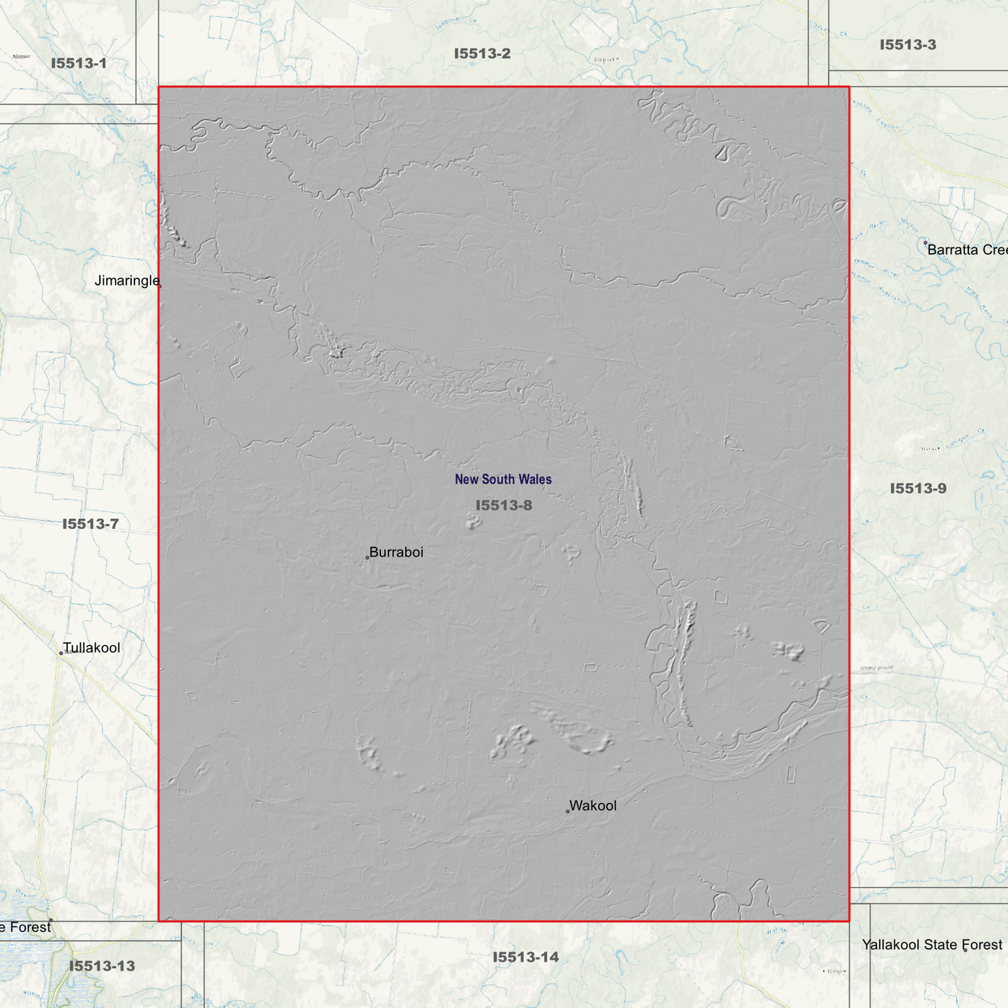 Wakool 1m Digital Elevation Models (I5513-8)