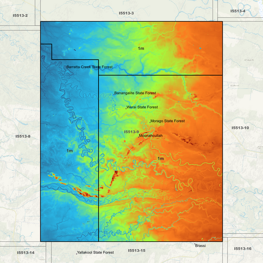 Moonahcullah 1m Digital Elevation Models (I5513-9)