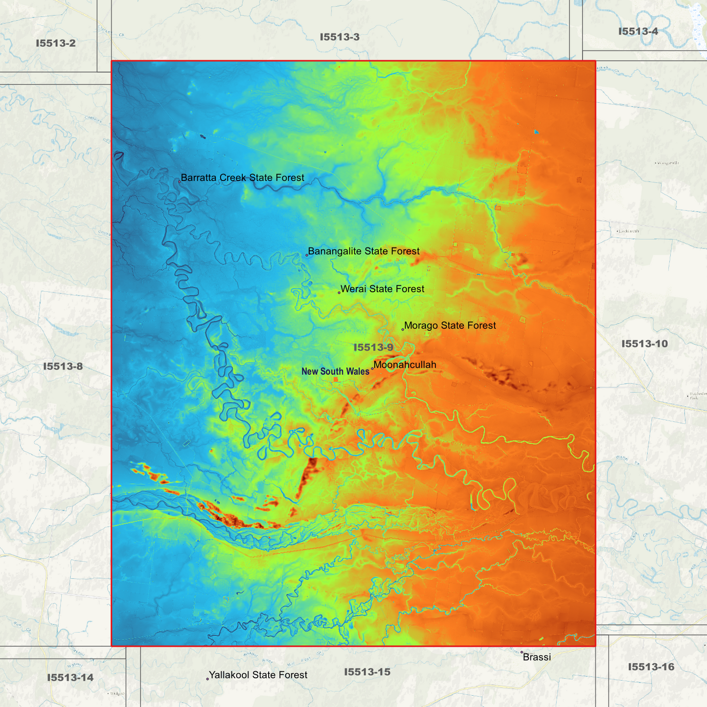 Moonahcullah 1m Digital Elevation Models (I5513-9)