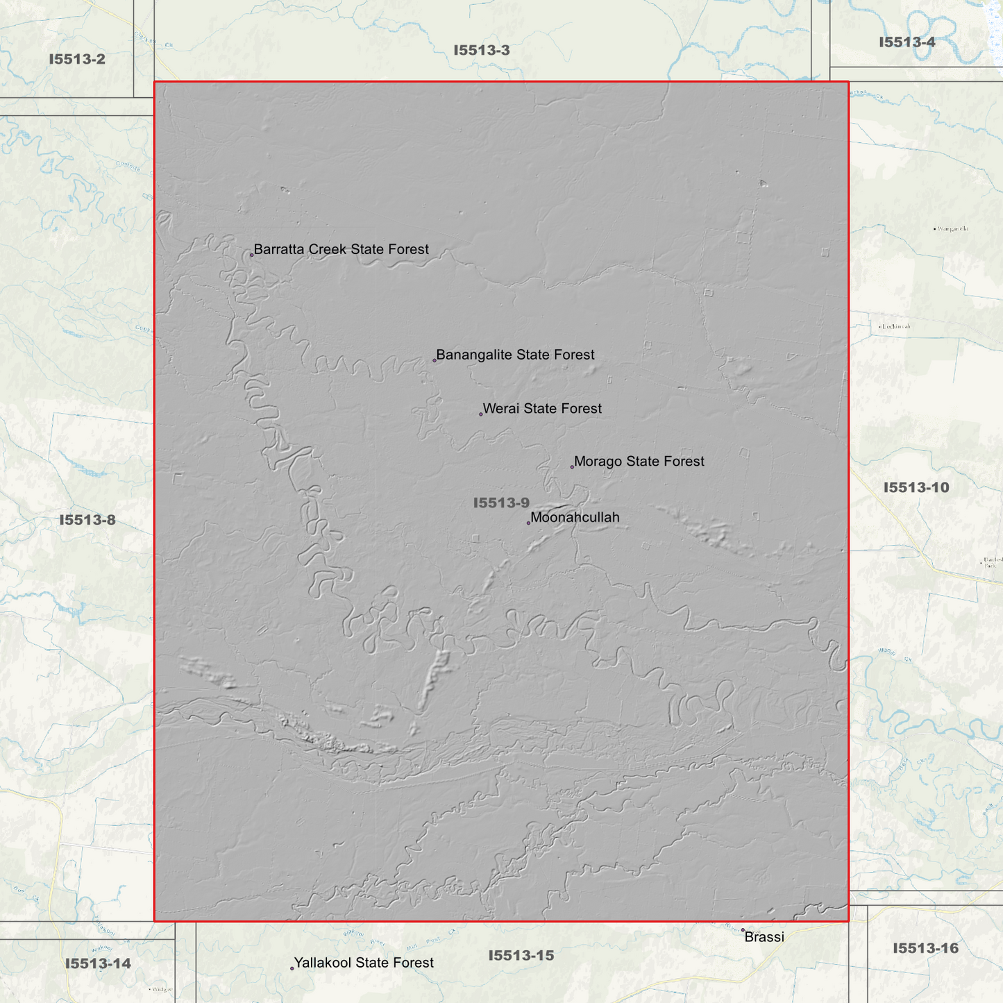 Moonahcullah 1m Digital Elevation Models (I5513-9)
