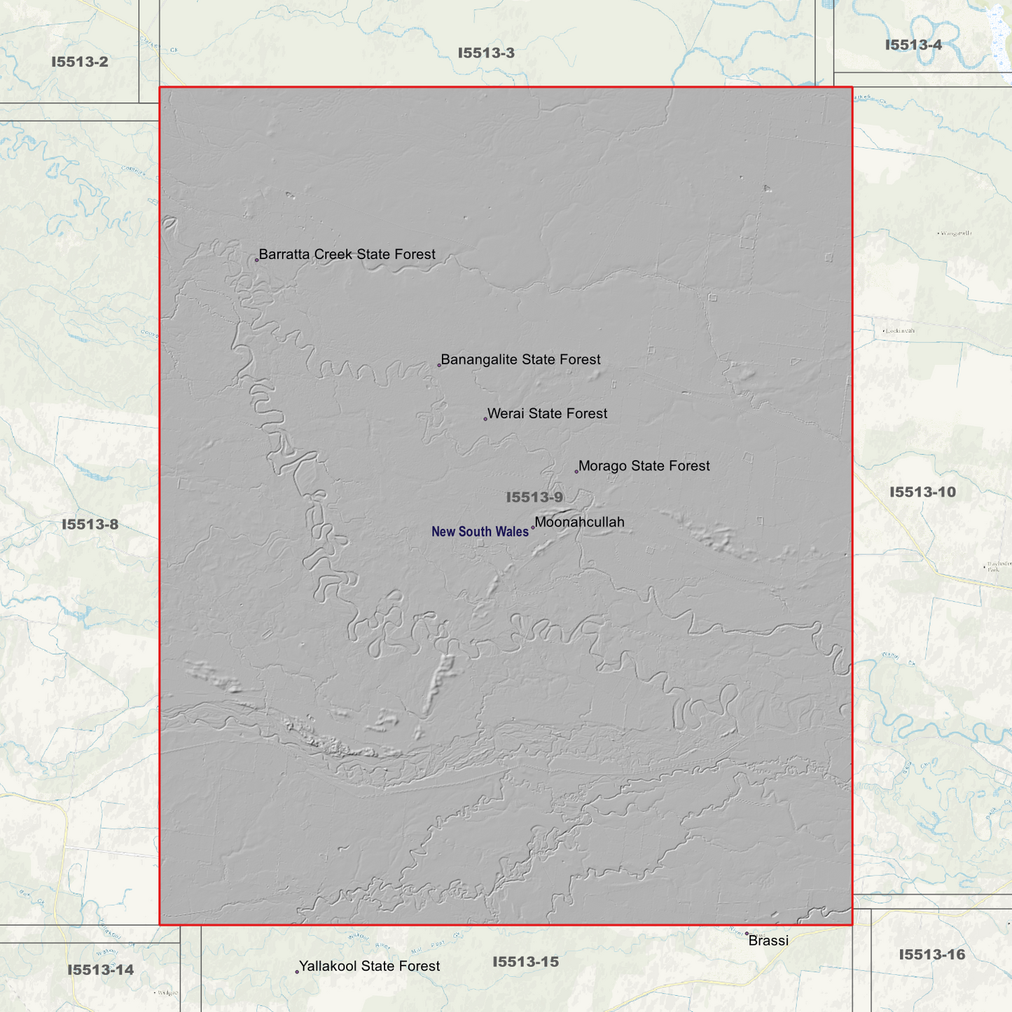 Moonahcullah 1m Digital Elevation Models (I5513-9)