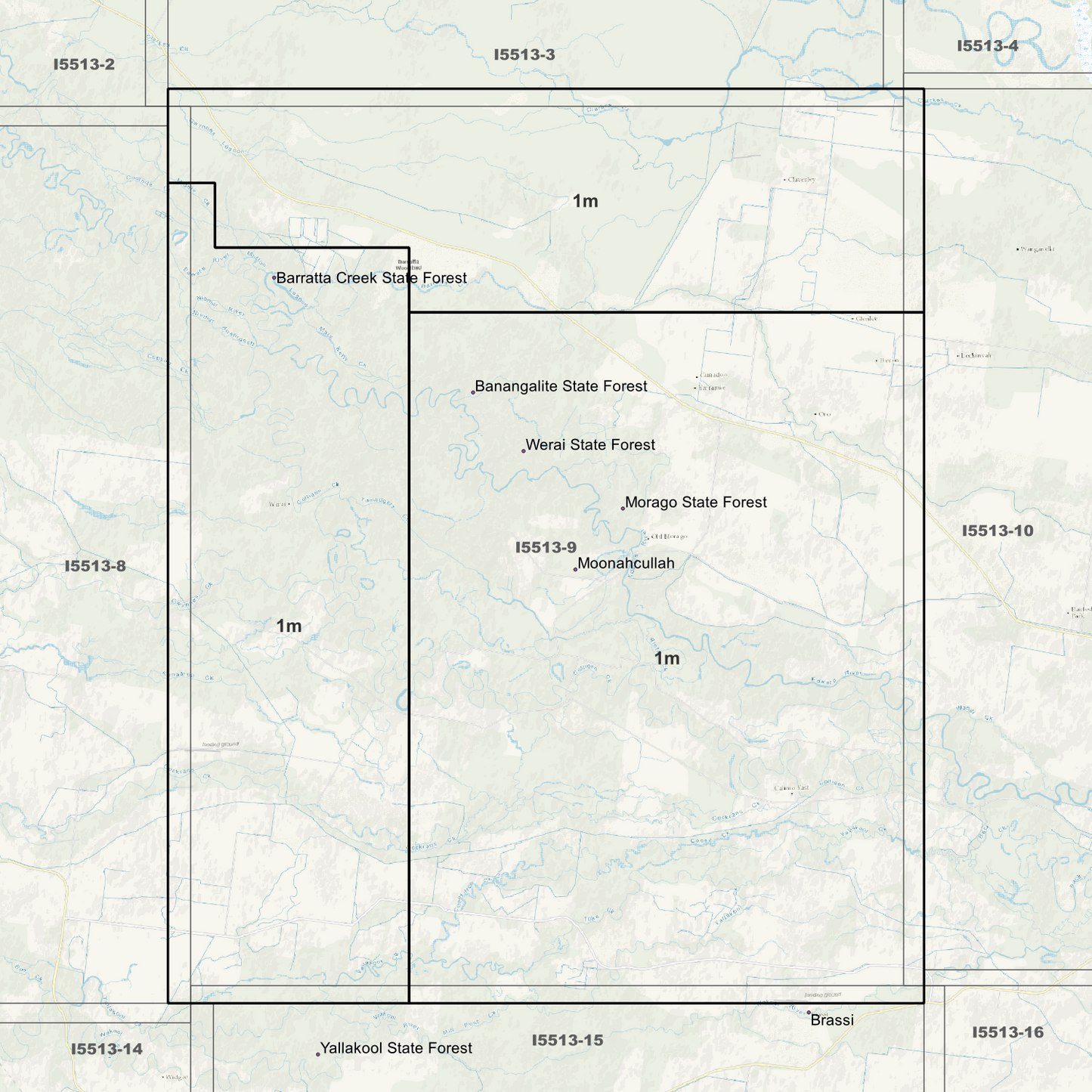 Moonahcullah 1m Digital Elevation Models (I5513-9)