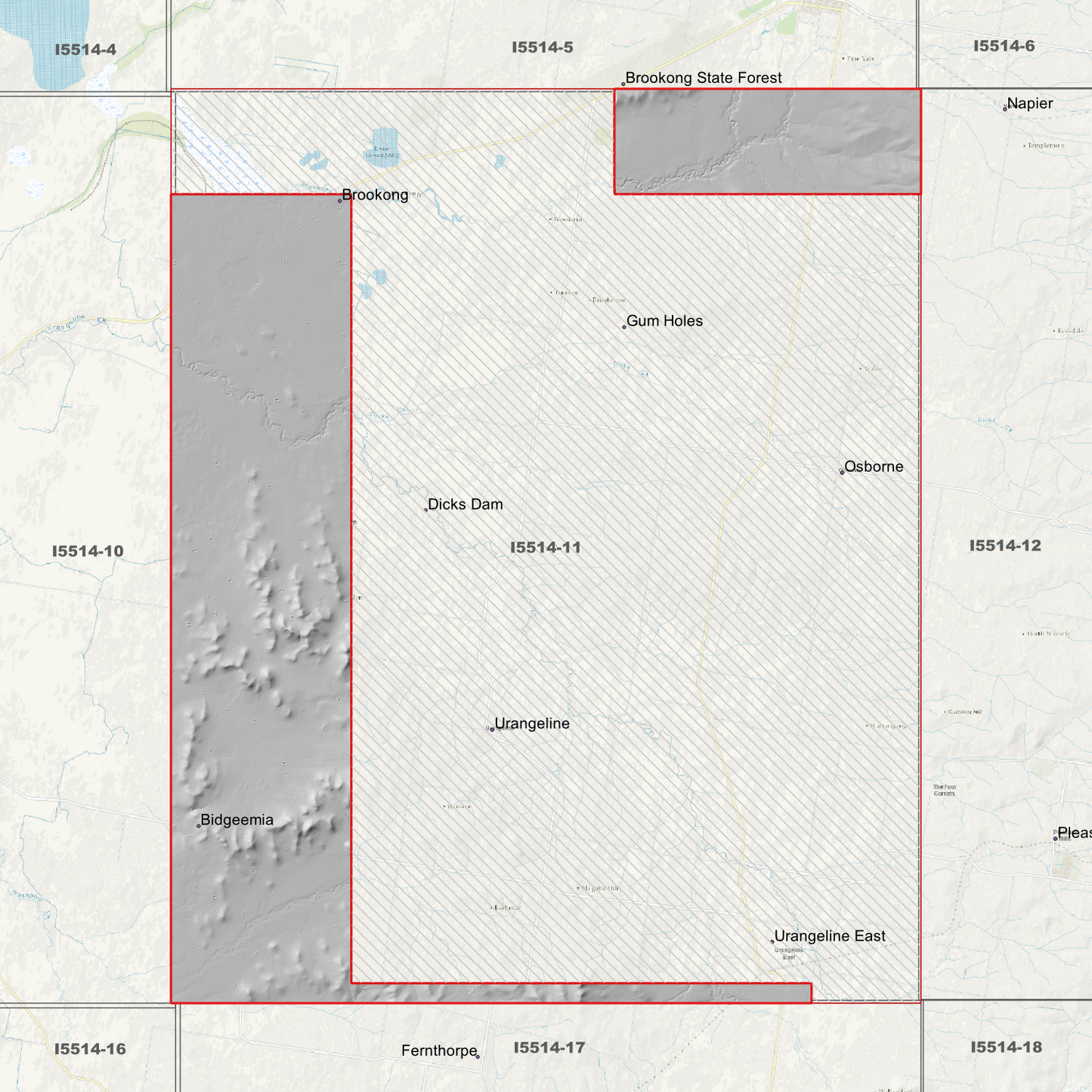 Urangeline 1m & 5m Digital Elevation Models (I5514-11)
