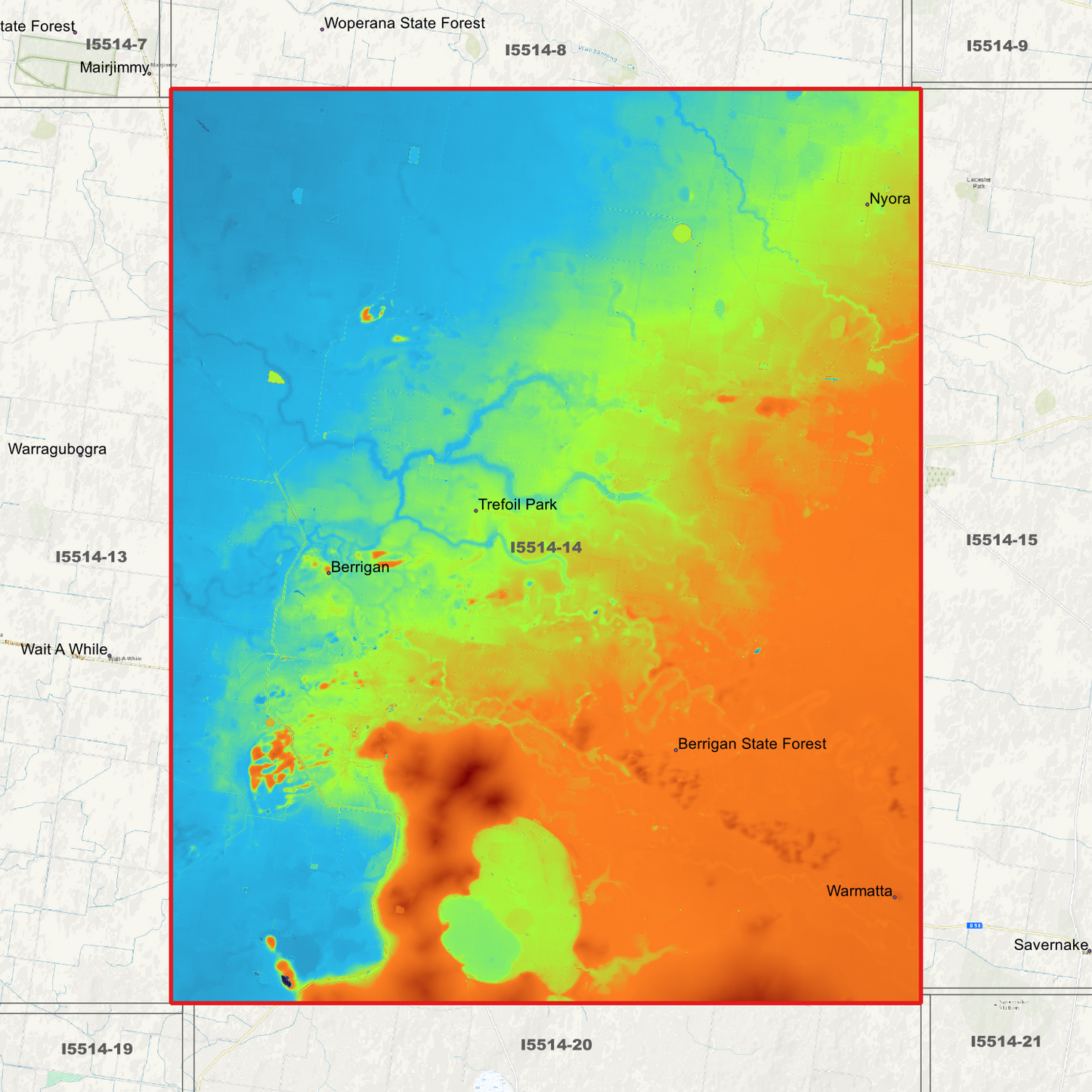 Berrigan 1m Digital Elevation Models (I5514-14)