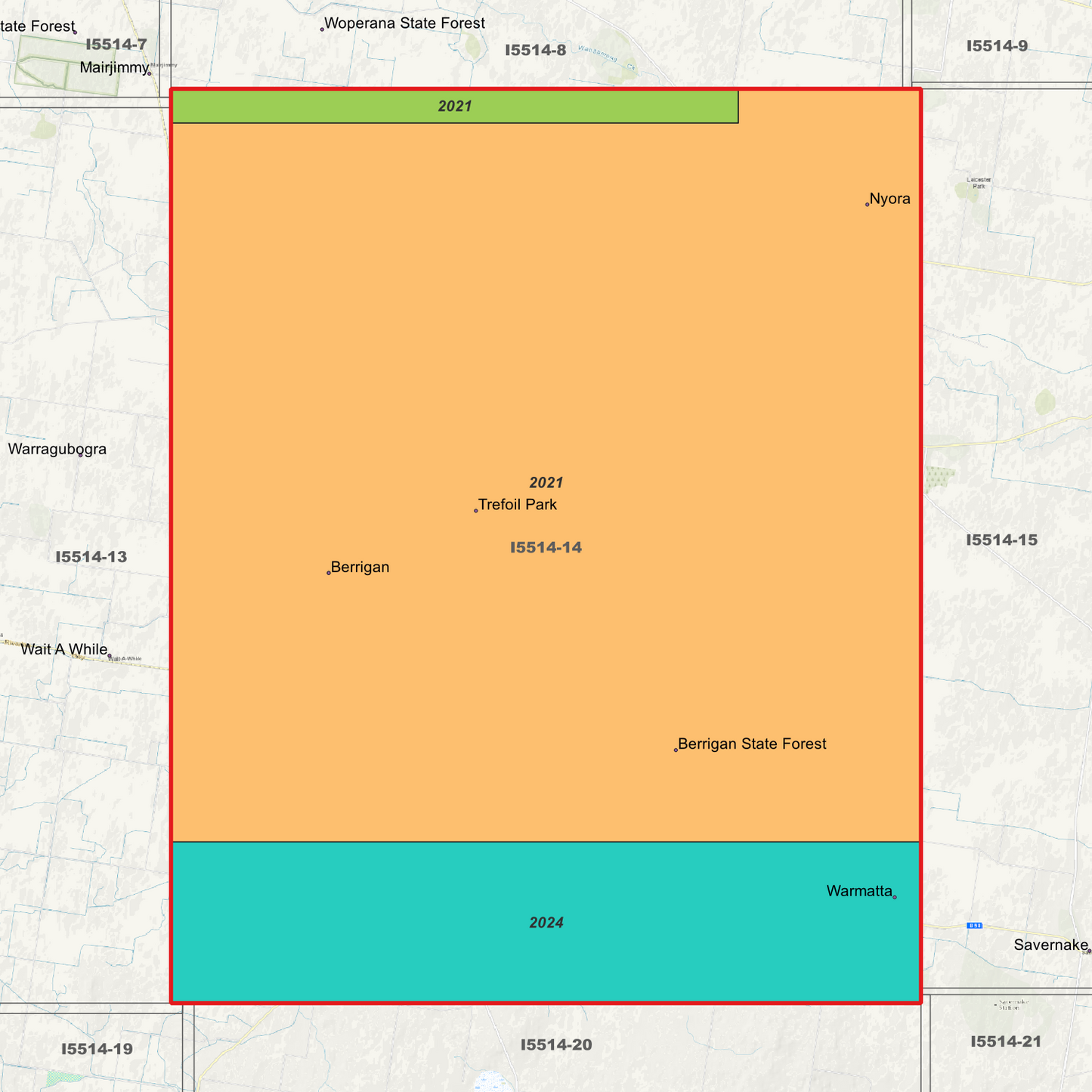 Berrigan 1m Digital Elevation Models (I5514-14)