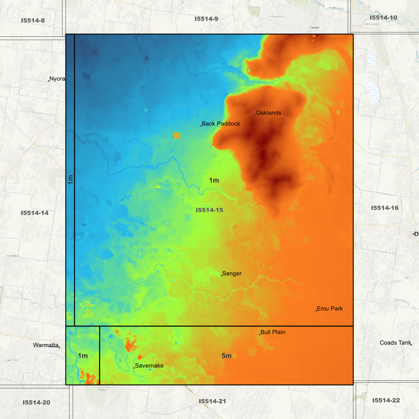 Sanger 1m & 5m Digital Elevation Models (I5514-15)