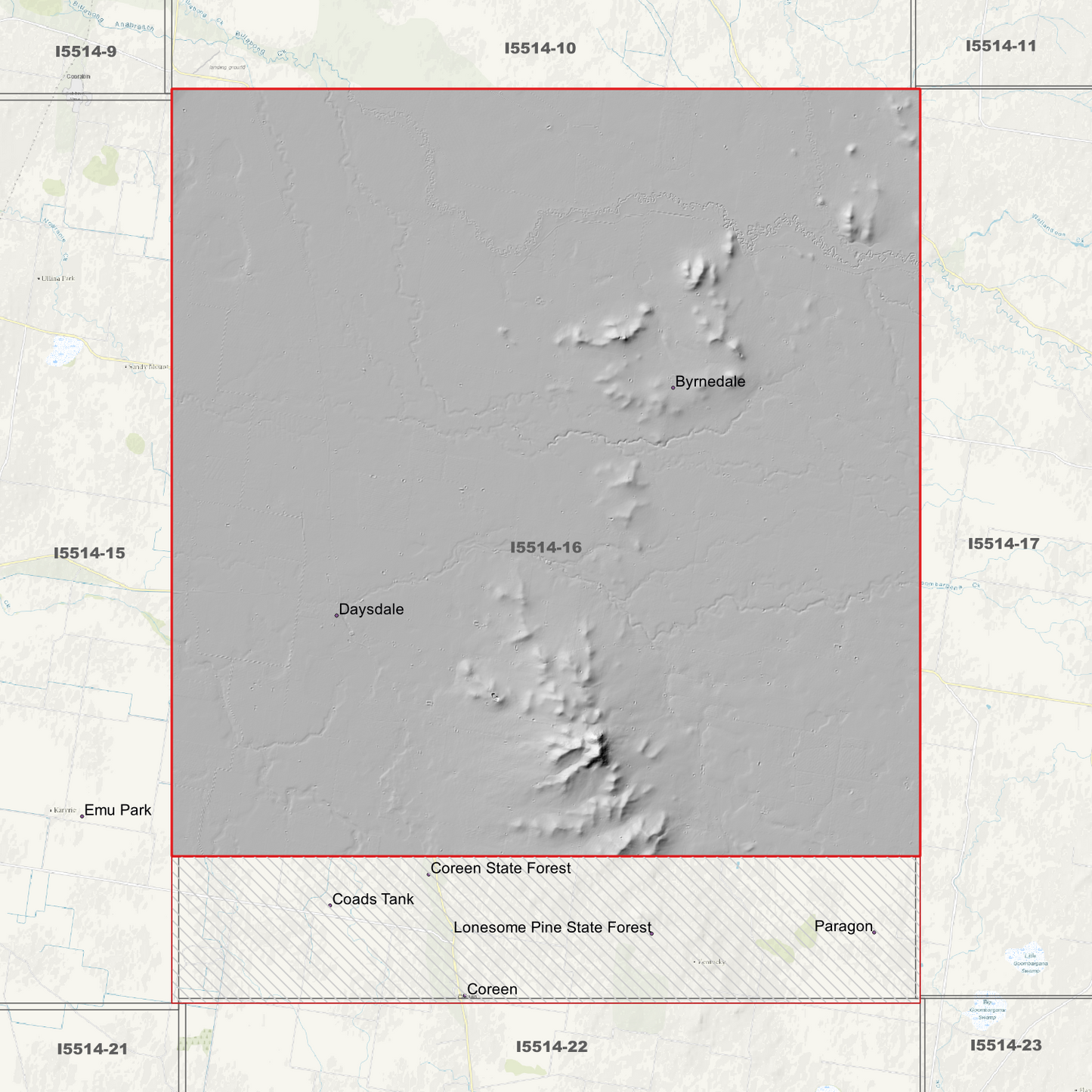 Daysdale 1m & 5m Digital Elevation Models (I5514-16)