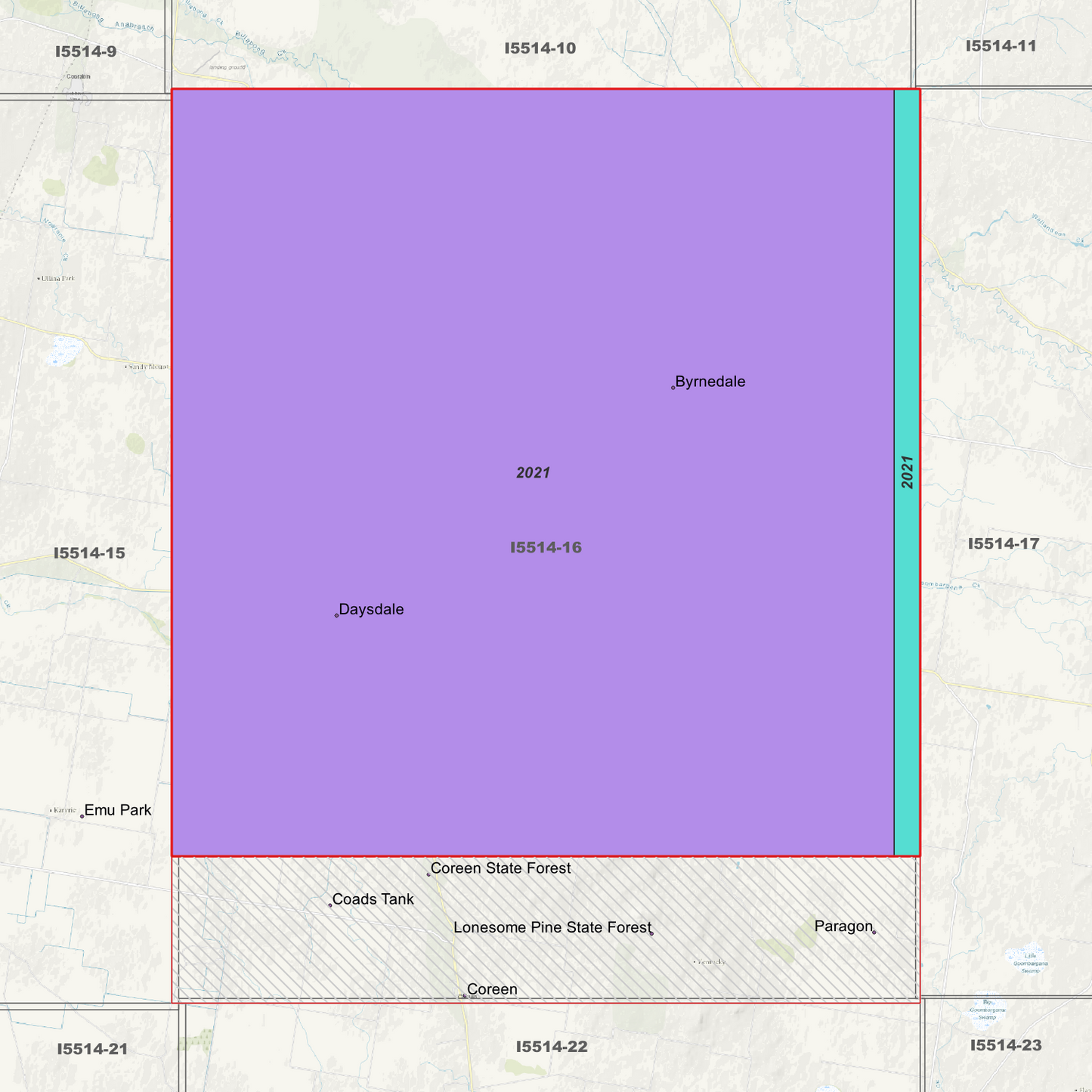 Daysdale 1m & 5m Digital Elevation Models (I5514-16)