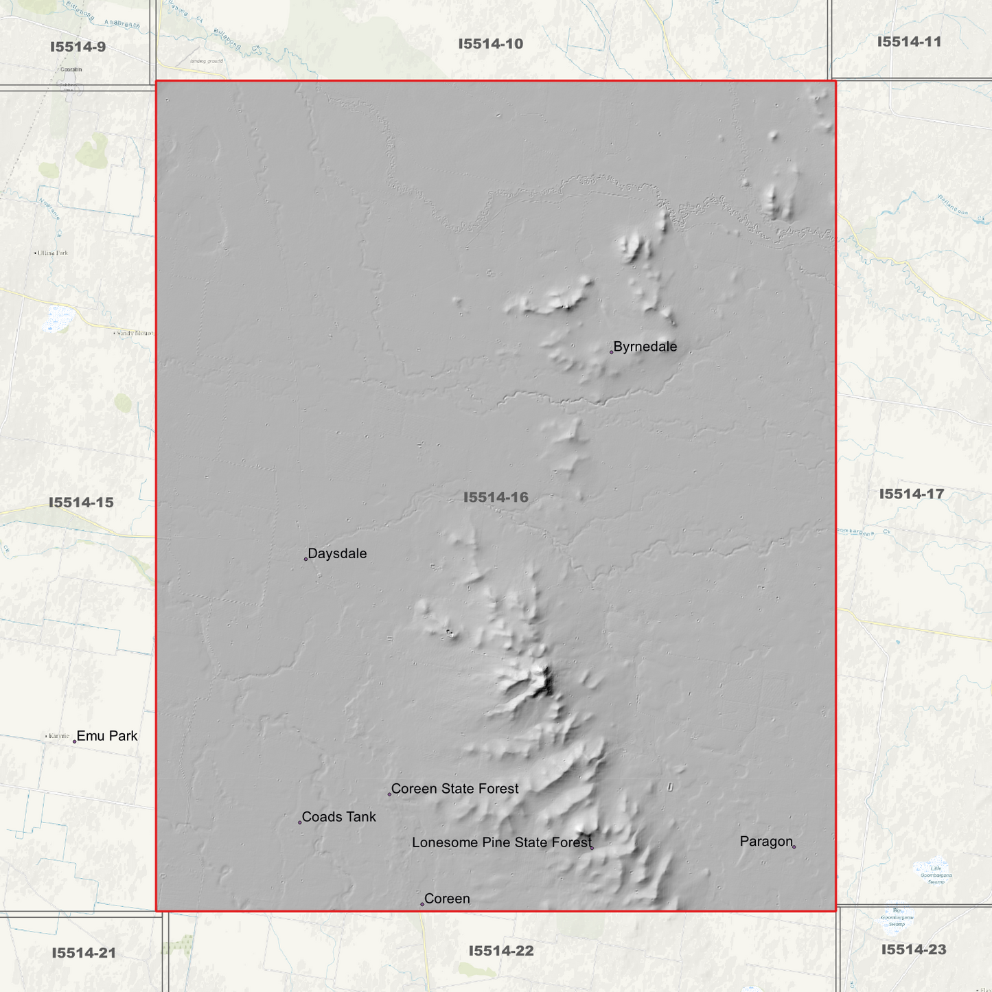 Daysdale 1m & 5m Digital Elevation Models (I5514-16)