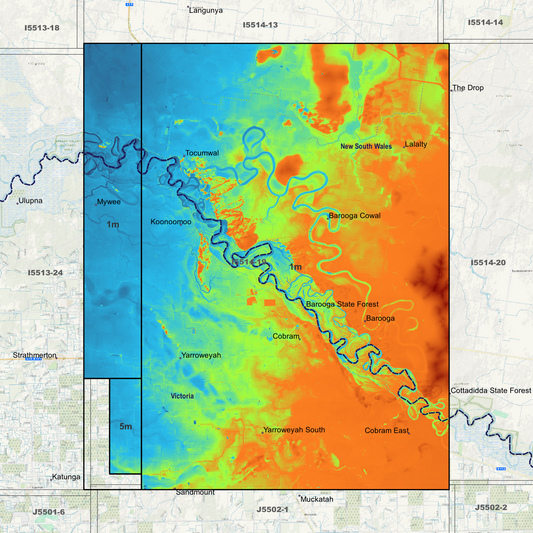 Tocumwal 1m & 5m Digital Elevation Models (I5514-19)