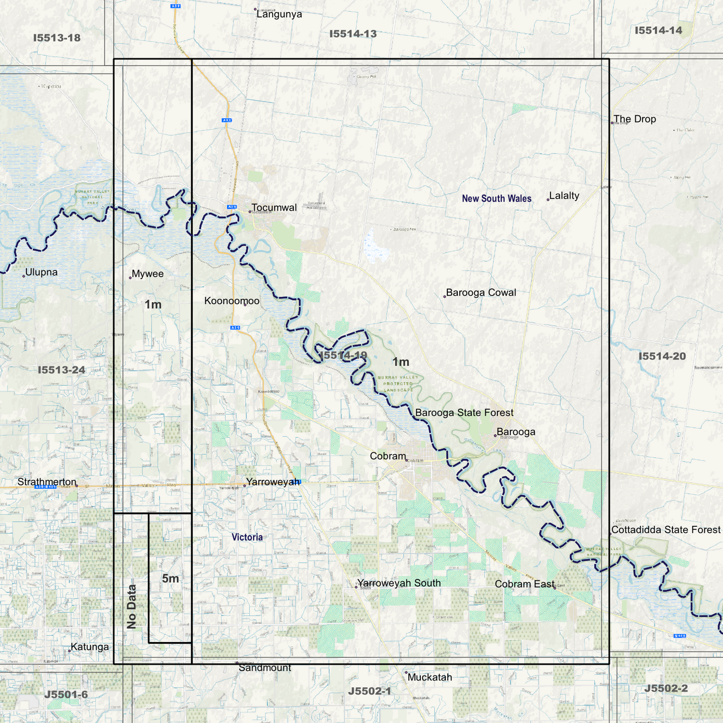 Tocumwal 1m & 5m Digital Elevation Models (I5514-19)