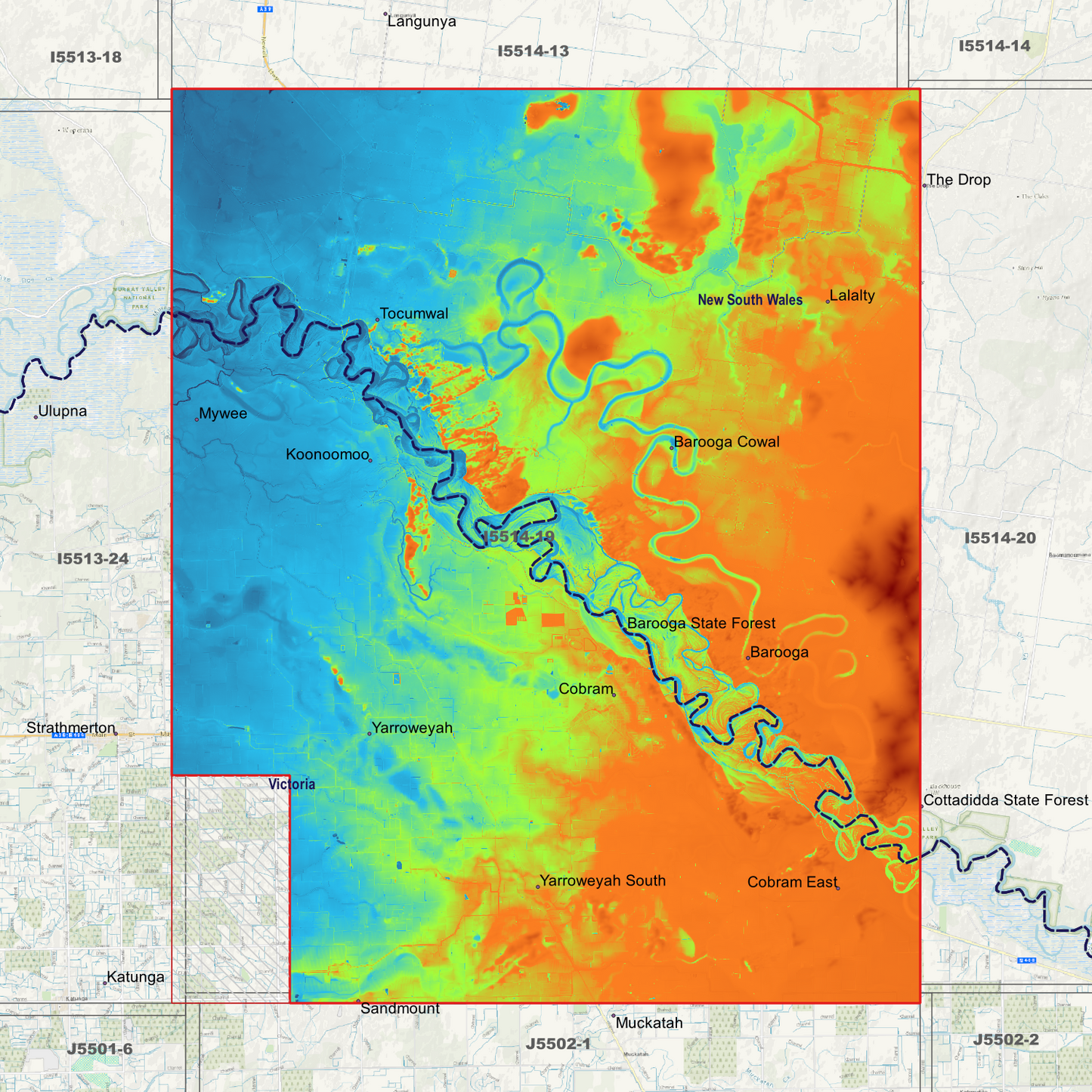 Tocumwal 1m & 5m Digital Elevation Models (I5514-19)