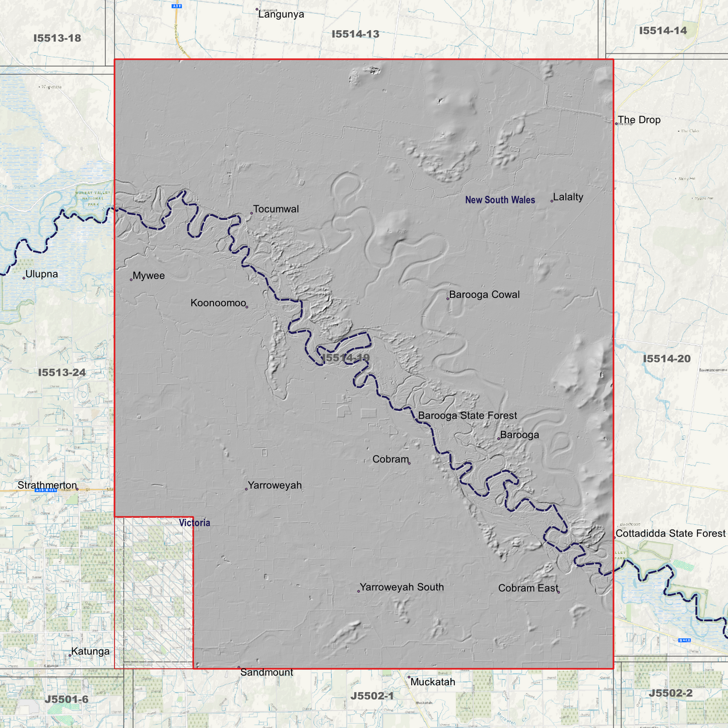 Tocumwal 1m & 5m Digital Elevation Models (I5514-19)