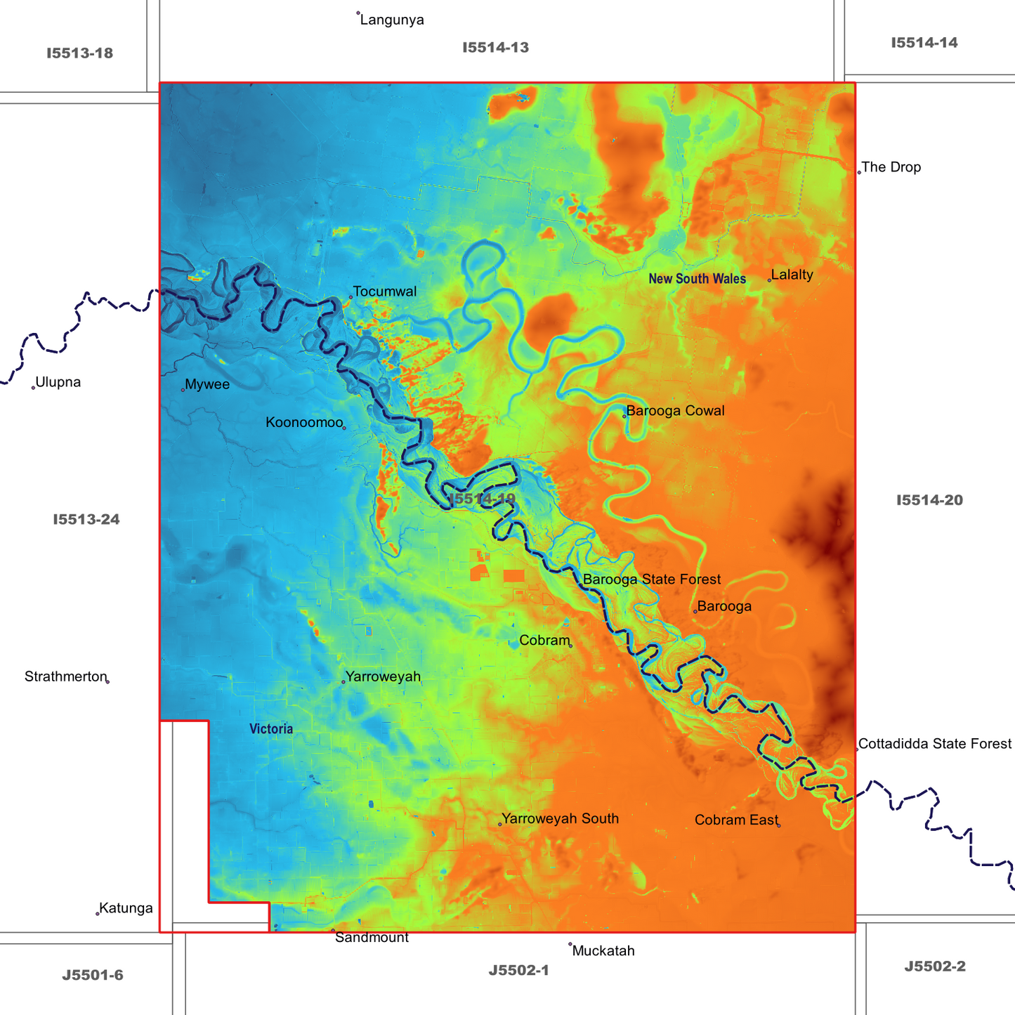 Tocumwal 1m & 5m Digital Elevation Models (I5514-19)