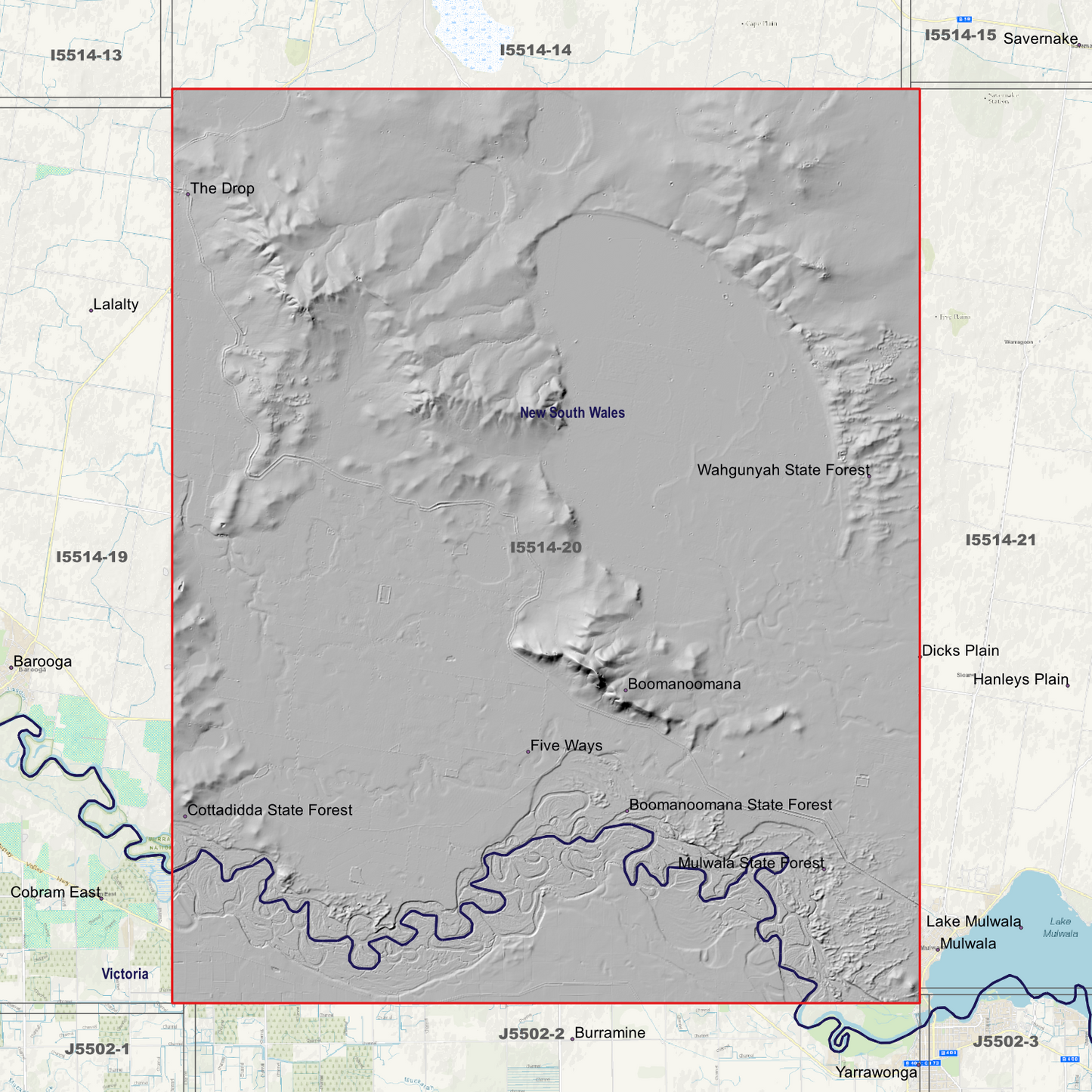 Boomanoomana 1m Digital Elevation Models (I5514-20)