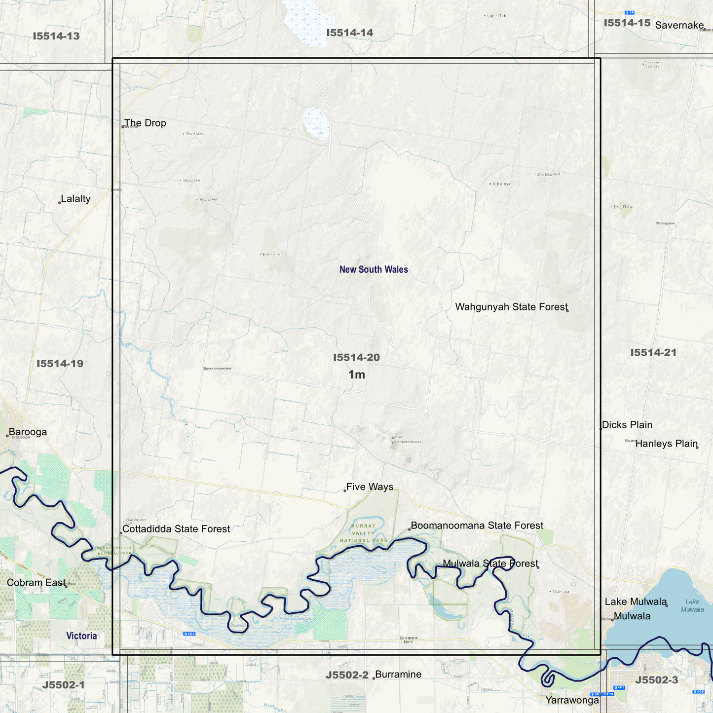 Boomanoomana 1m Digital Elevation Models (I5514-20)