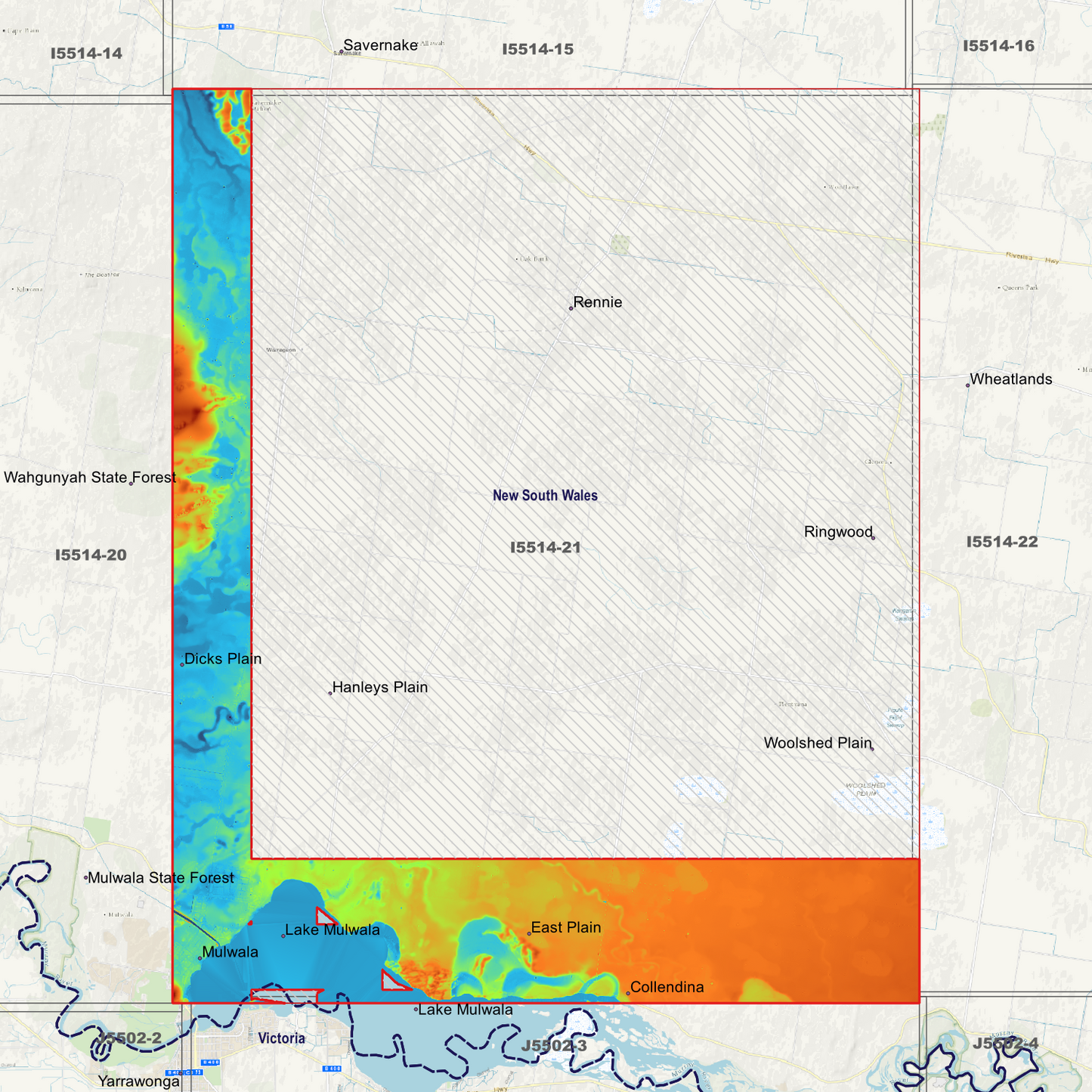 Mulwala 1m & 5m Digital Elevation Models (I5514-21)