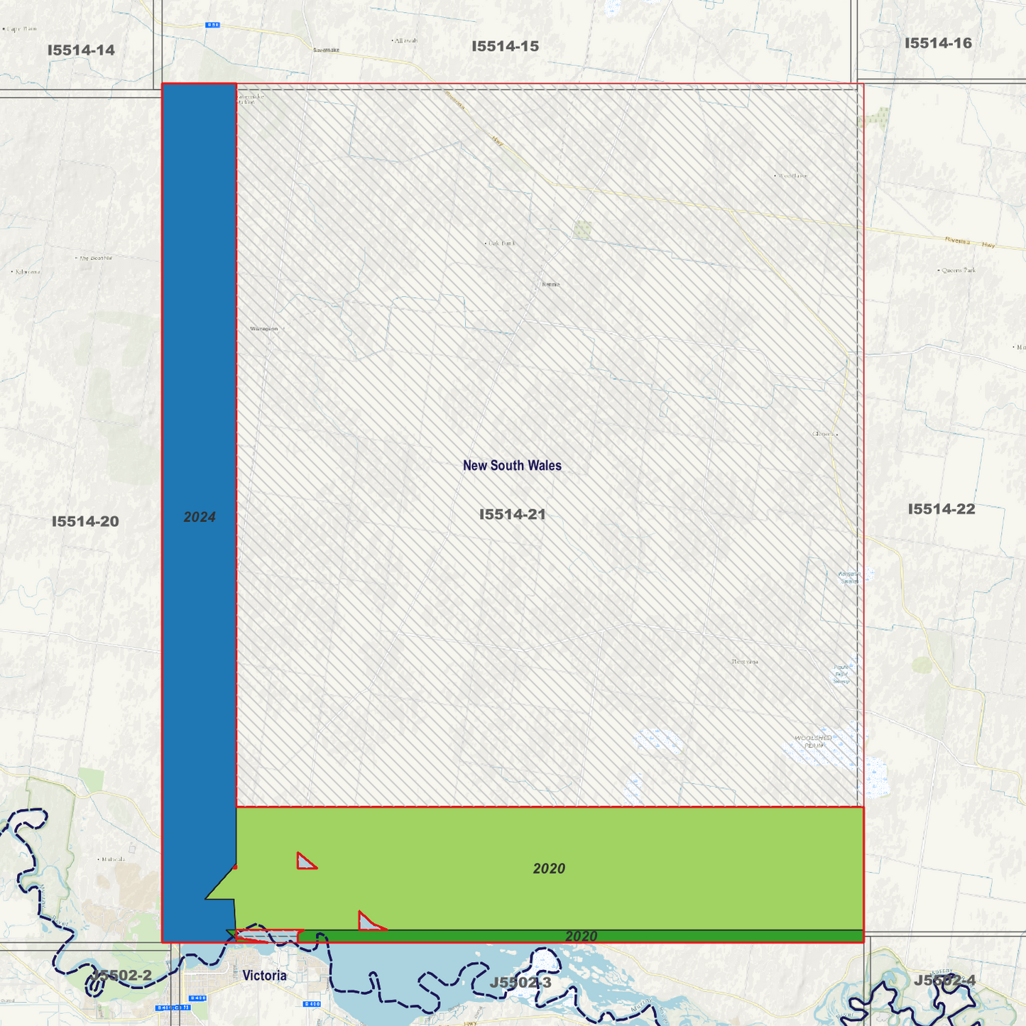 Mulwala 1m & 5m Digital Elevation Models (I5514-21)