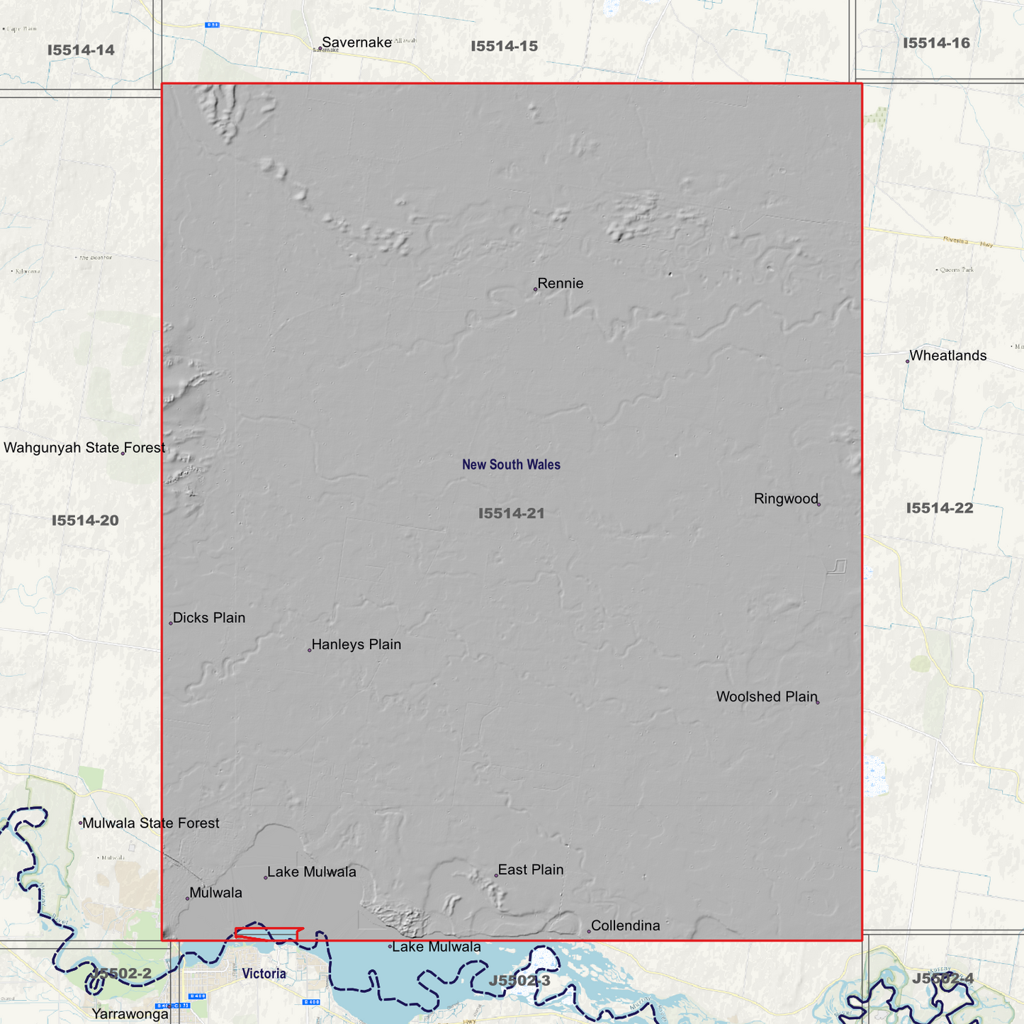 Mulwala 1m & 5m Digital Elevation Models (I5514-21)