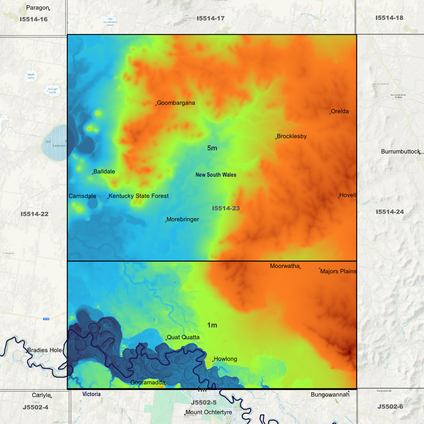 Howlong 1m & 5m Digital Elevation Models (I5514-23)