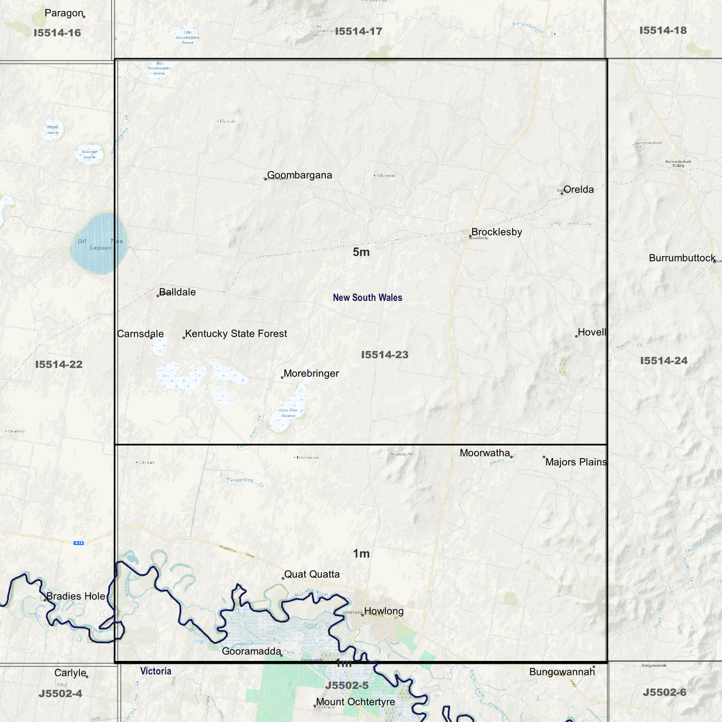 Howlong 1m & 5m Digital Elevation Models (I5514-23)
