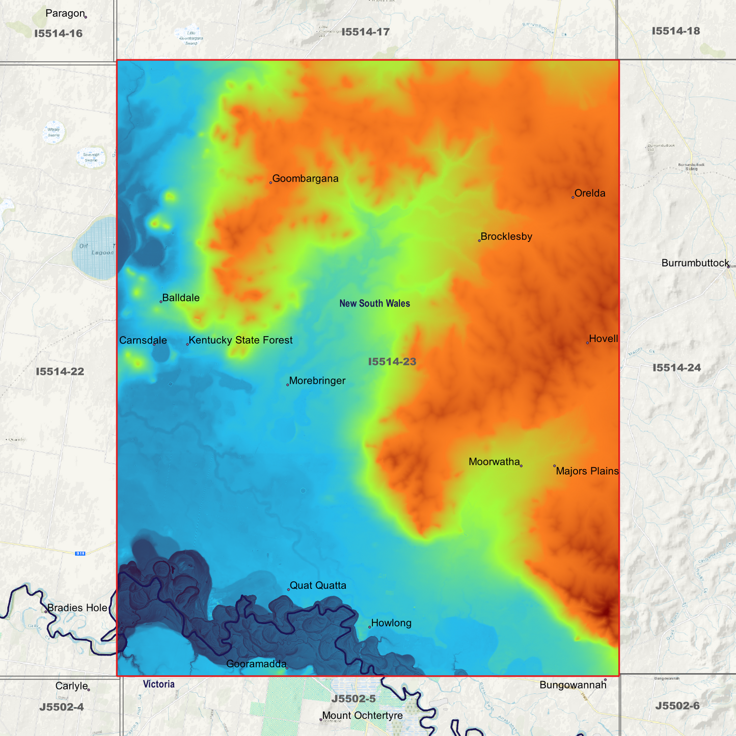 Howlong 1m & 5m Digital Elevation Models (I5514-23)