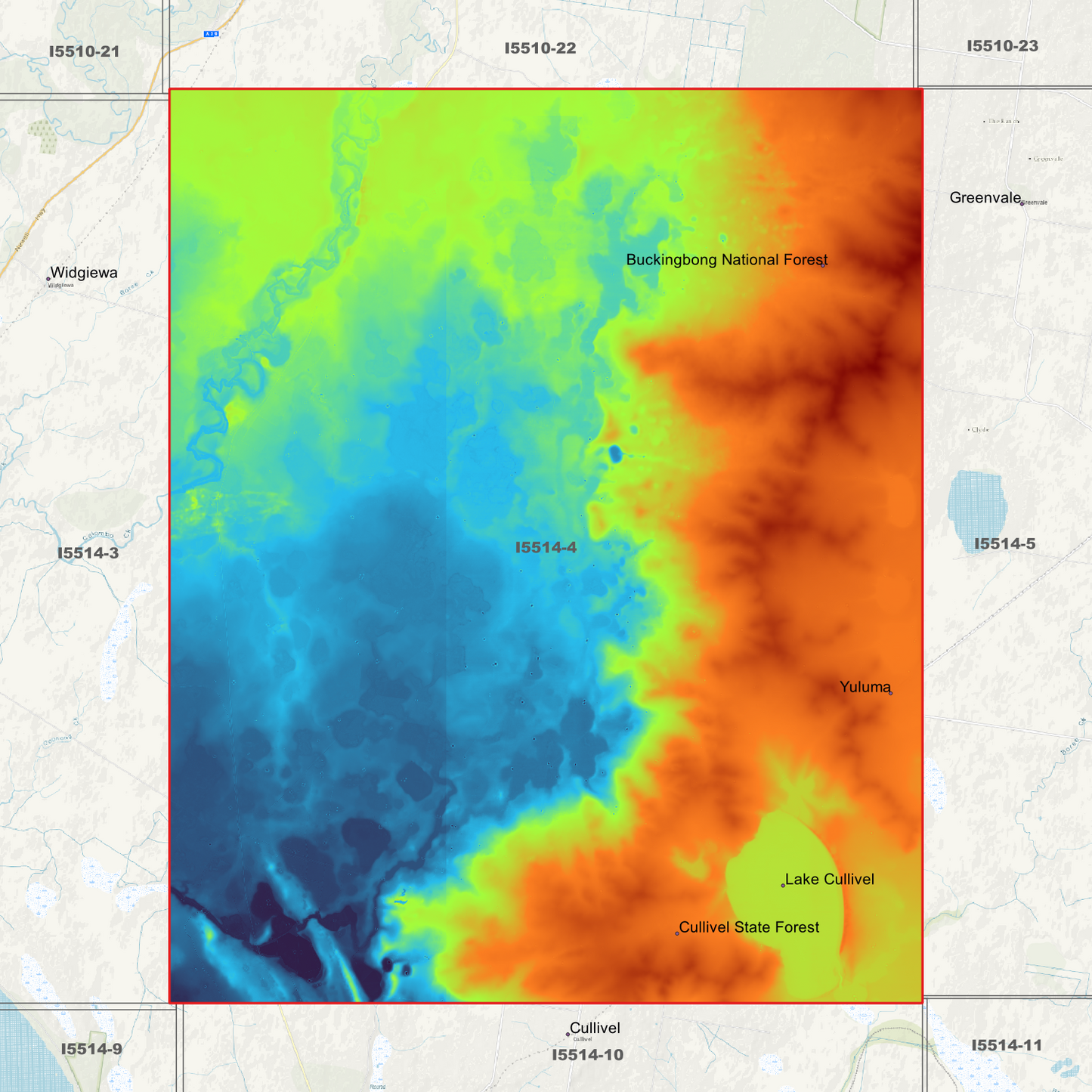 Buckingbong 1m & 5m Digital Elevation Models (I5514-4)