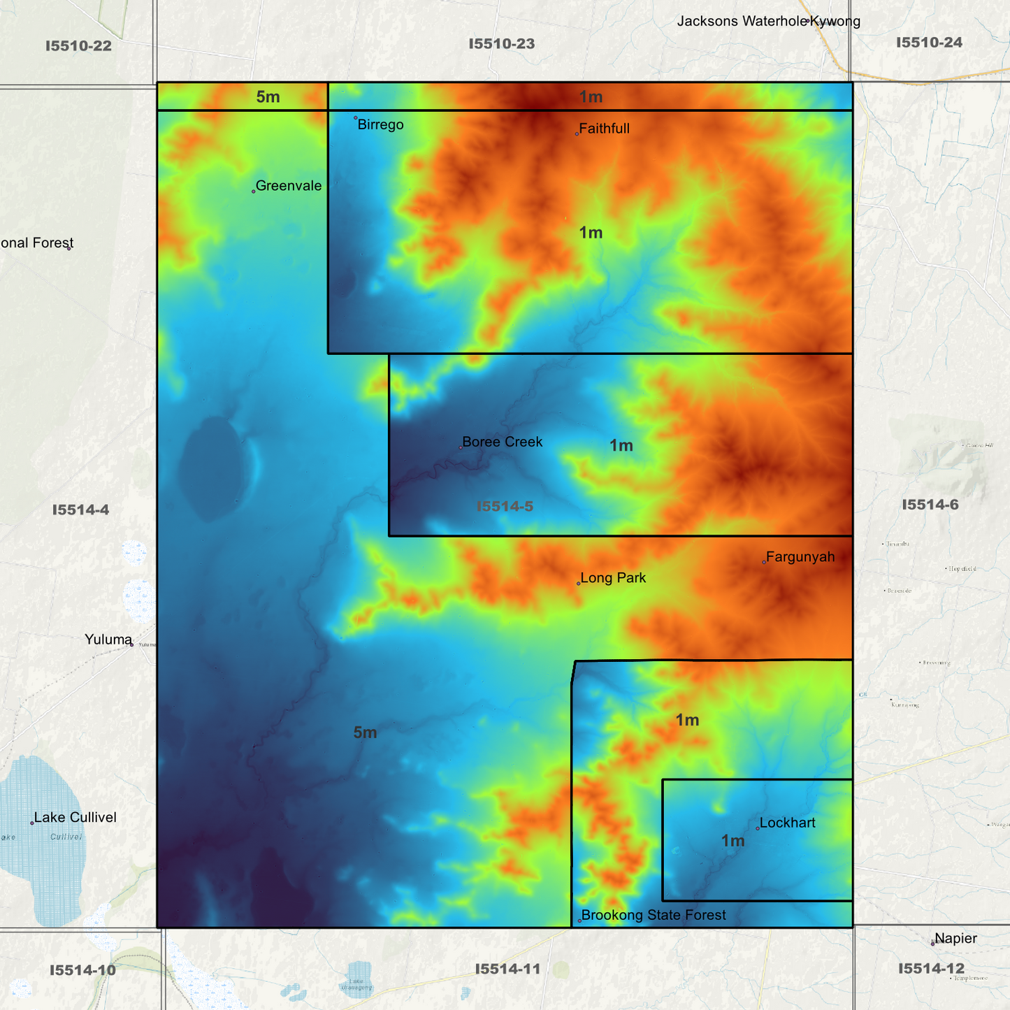 Lockhart 1m & 5m Digital Elevation Models (I5514-5)