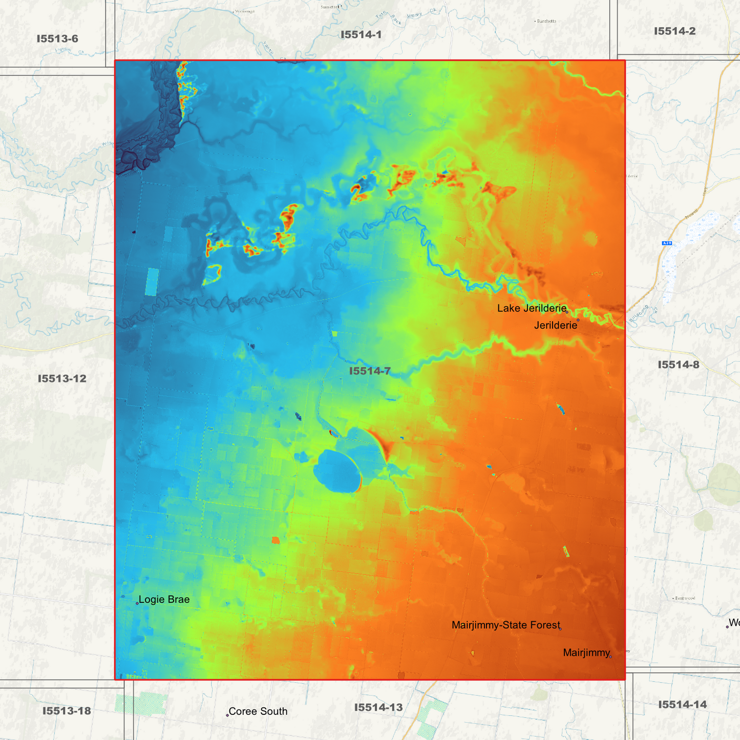 Jerilderie 1m Digital Elevation Models (I5514-7)