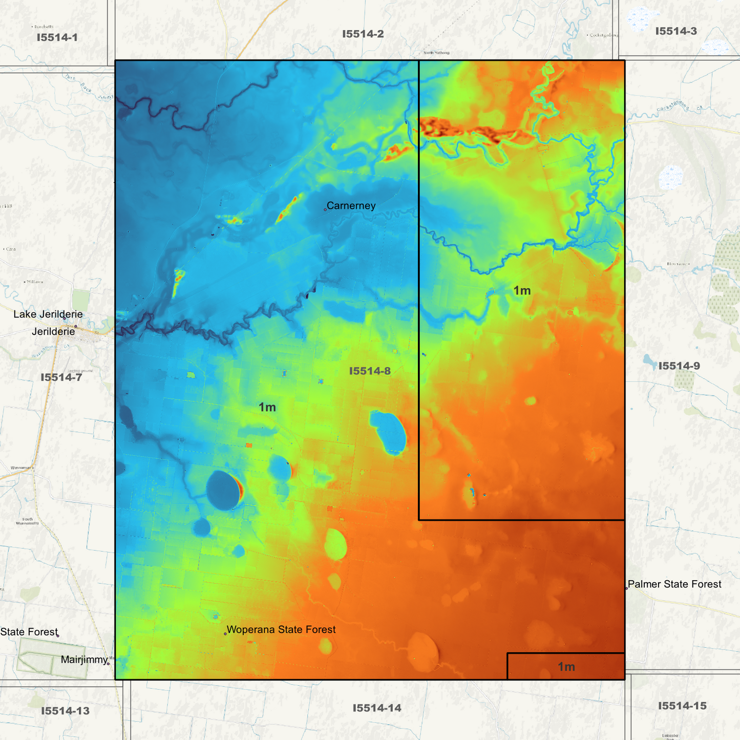 Carnerey 1m Digital Elevation Models (I5514-8)
