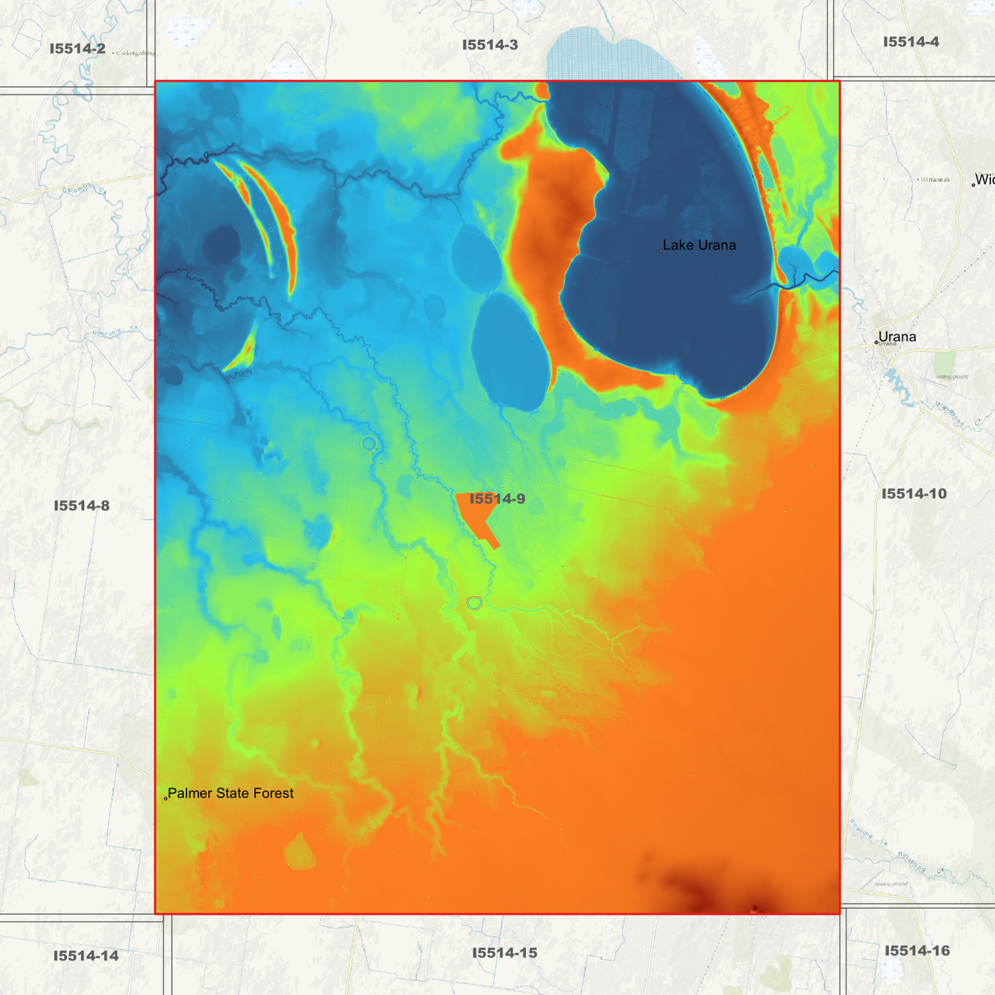 Lake Urana 1m Digital Elevation Models (I5514-9)