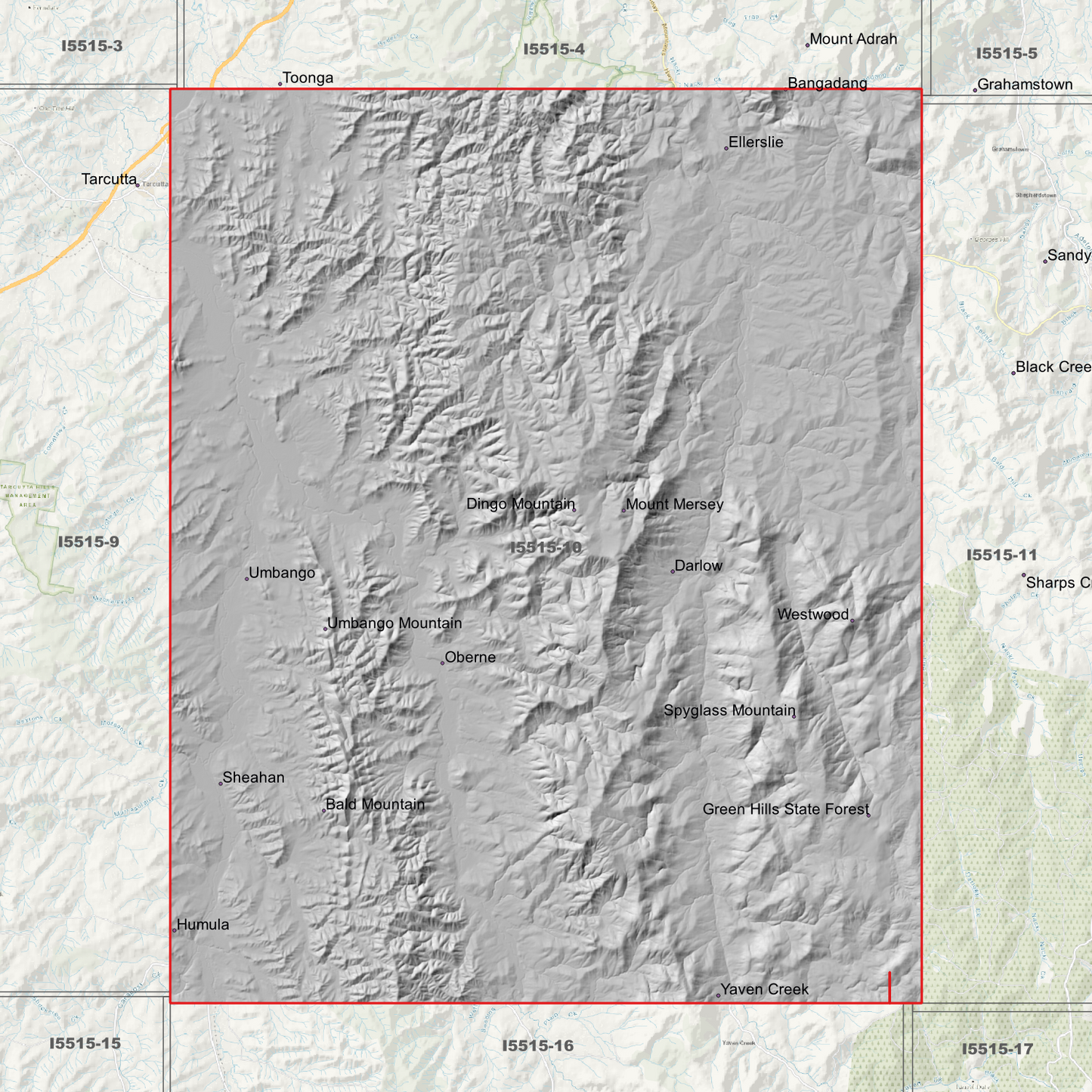 Umbango 1m & 2m Digital Elevation Models (I5515-10)