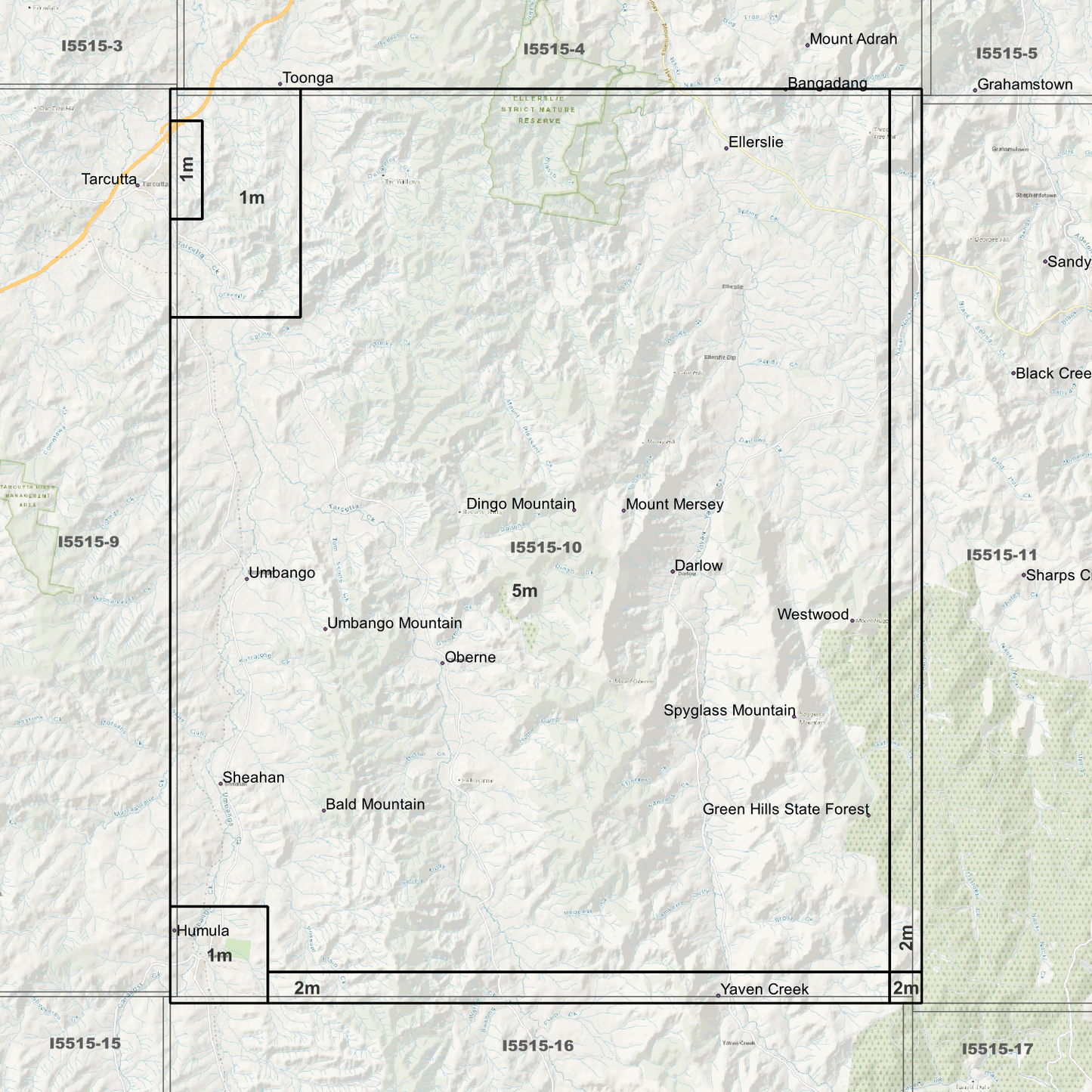 Umbango 1m & 2m Digital Elevation Models (I5515-10)