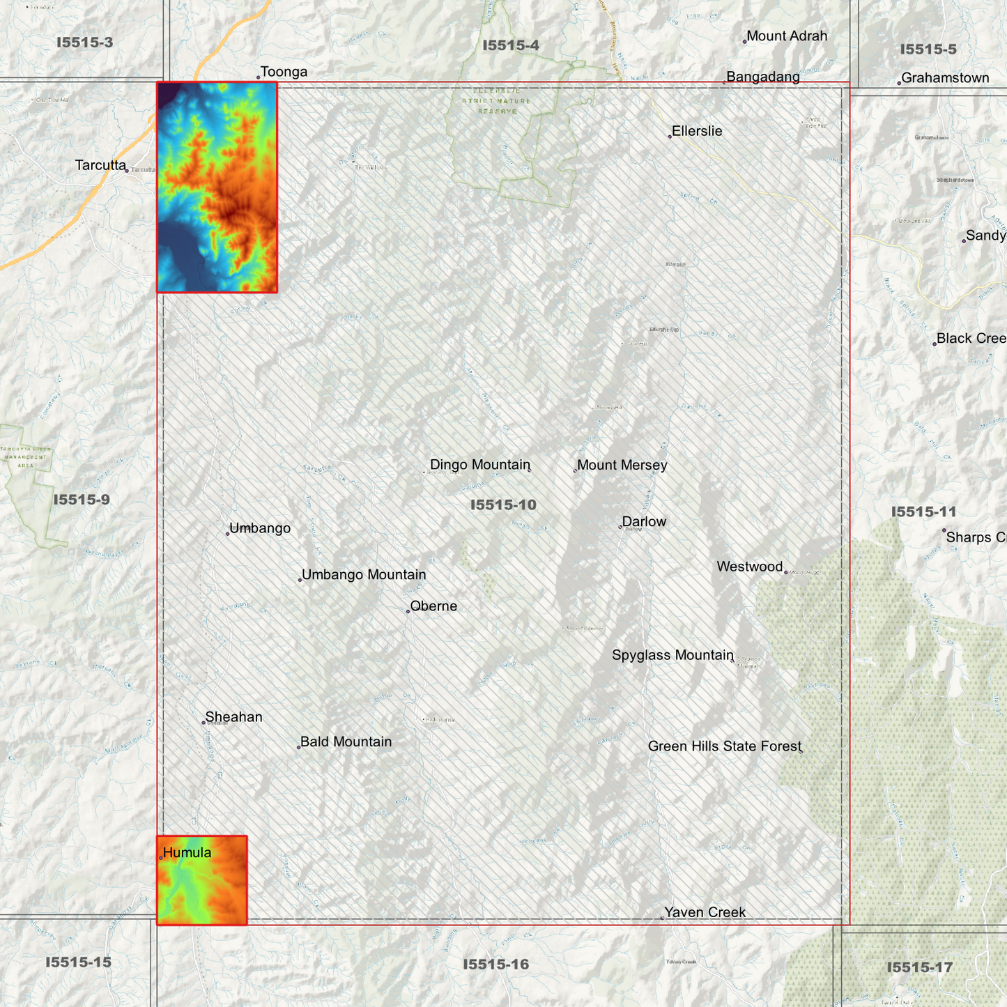 Umbango 1m & 2m Digital Elevation Models (I5515-10)