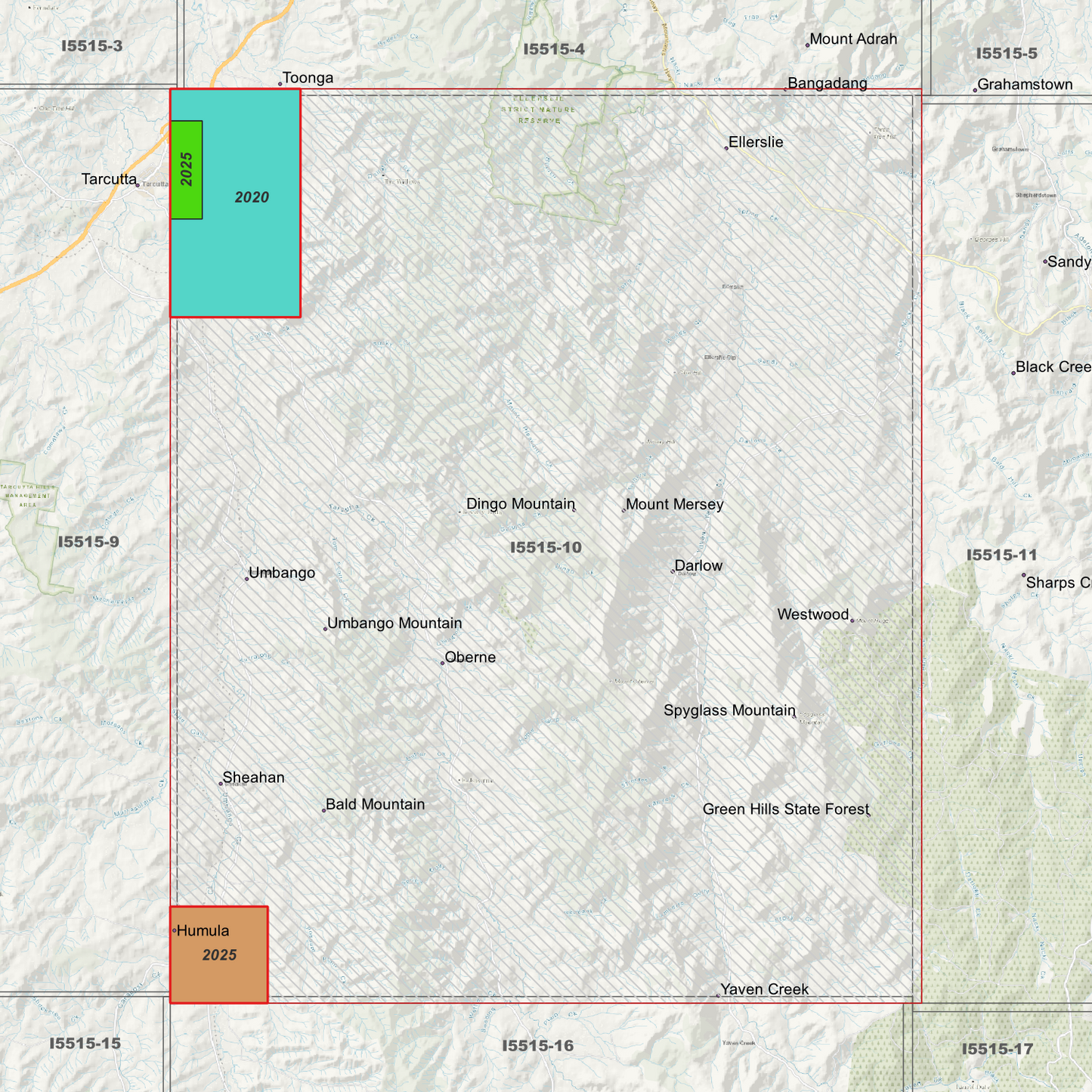 Umbango 1m & 2m Digital Elevation Models (I5515-10)