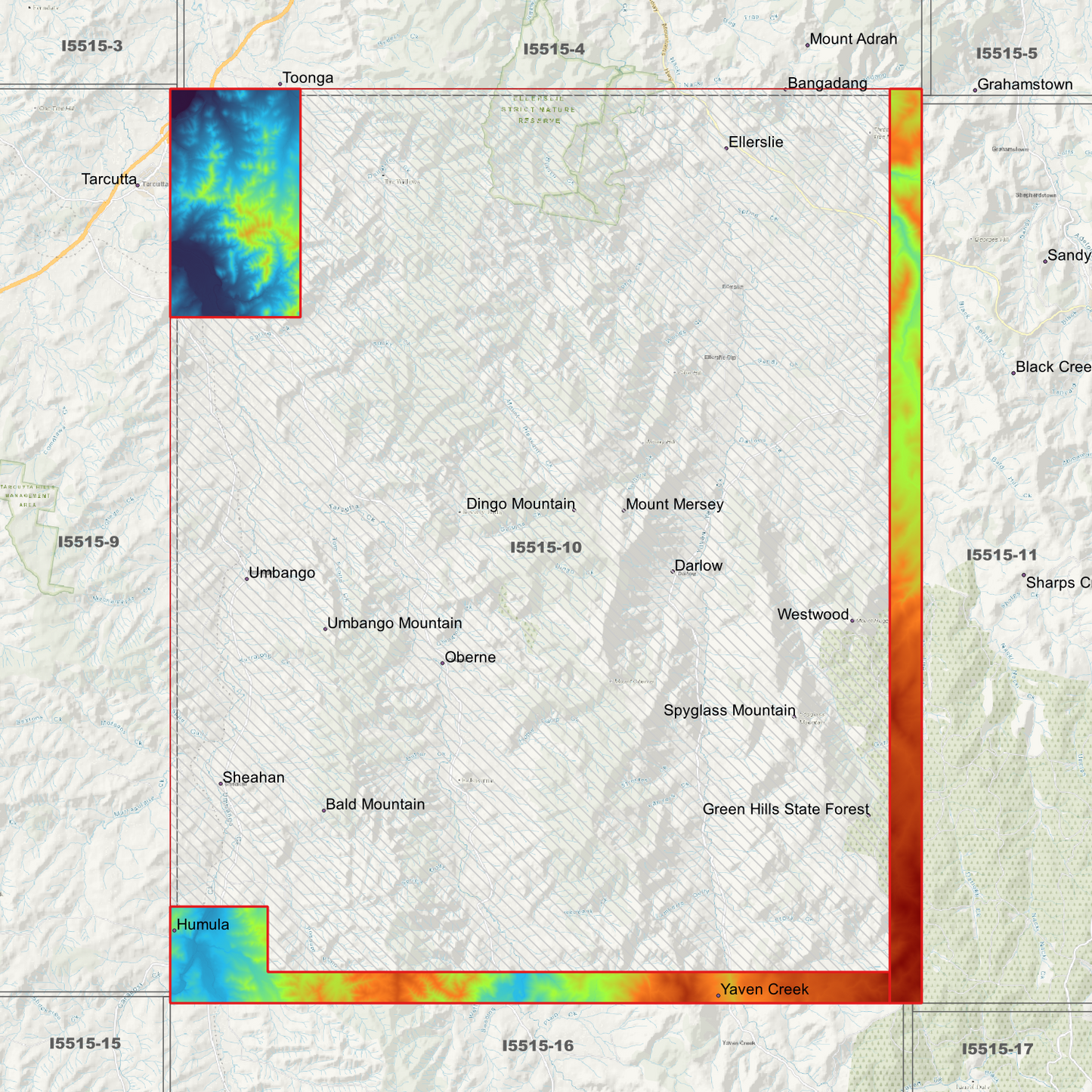 Umbango 1m & 2m Digital Elevation Models (I5515-10)