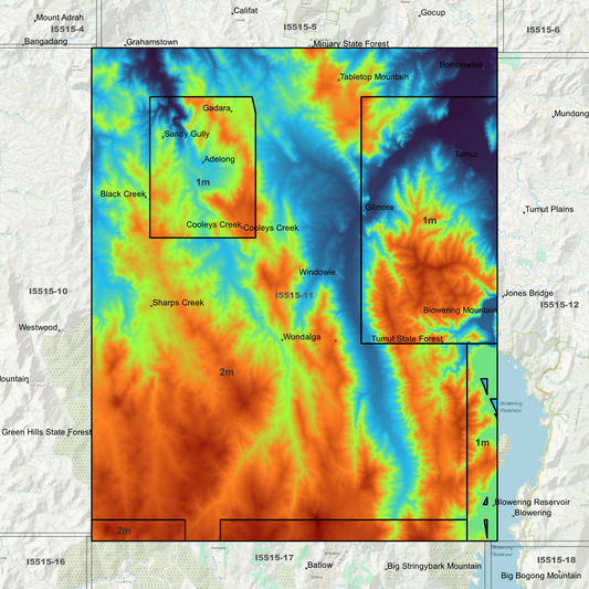 Tumut 1m & 2m Digital Elevation Models (I5515-11)
