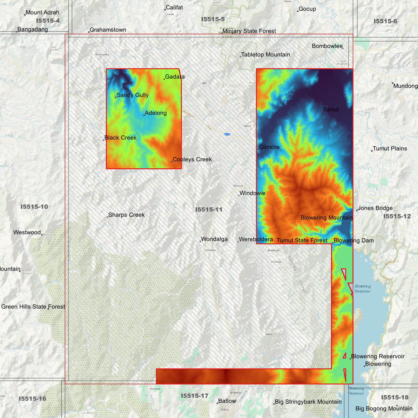 Tumut 1m & 2m Digital Elevation Models (I5515-11)