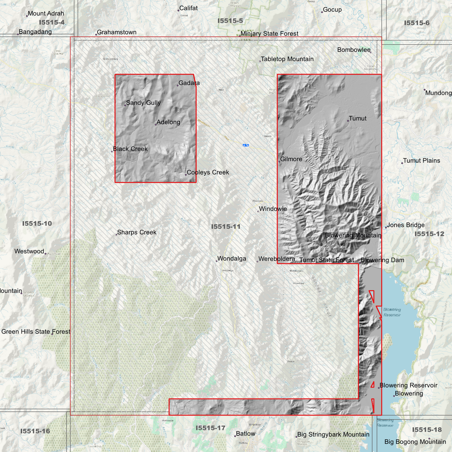 Tumut 1m & 2m Digital Elevation Models (I5515-11)