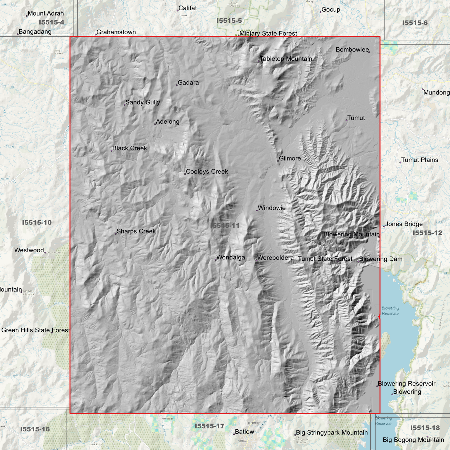 Tumut 1m & 2m Digital Elevation Models (I5515-11)