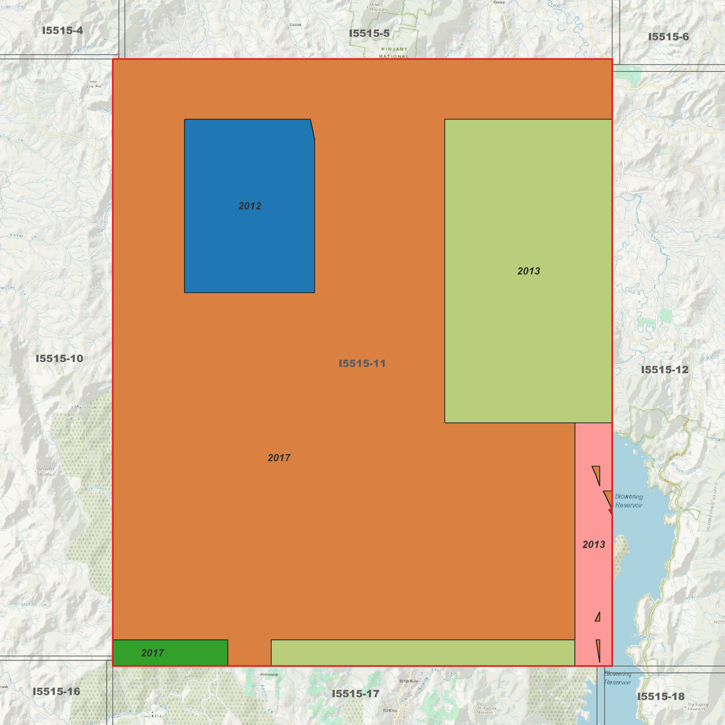 Tumut 1m & 2m Digital Elevation Models (I5515-11)