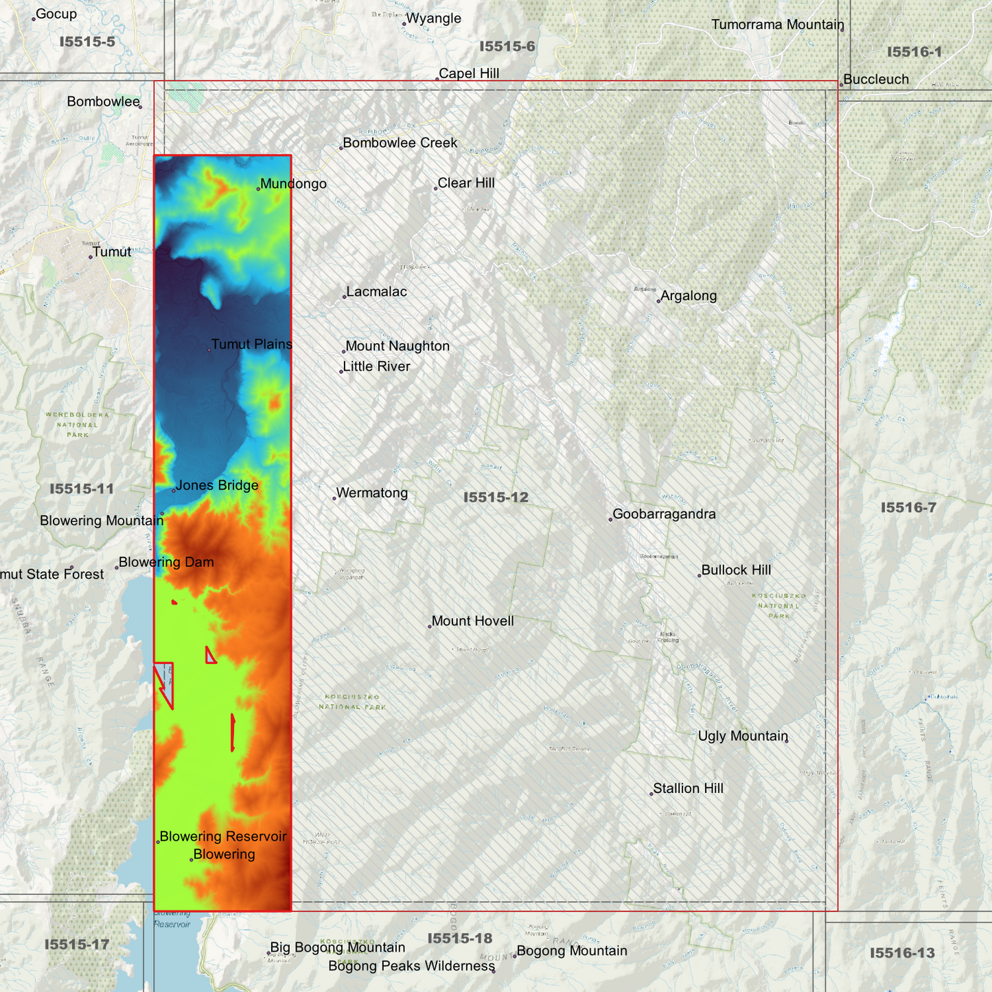 Blowering 1m & 2m Digital Elevation Models (I5515-12)