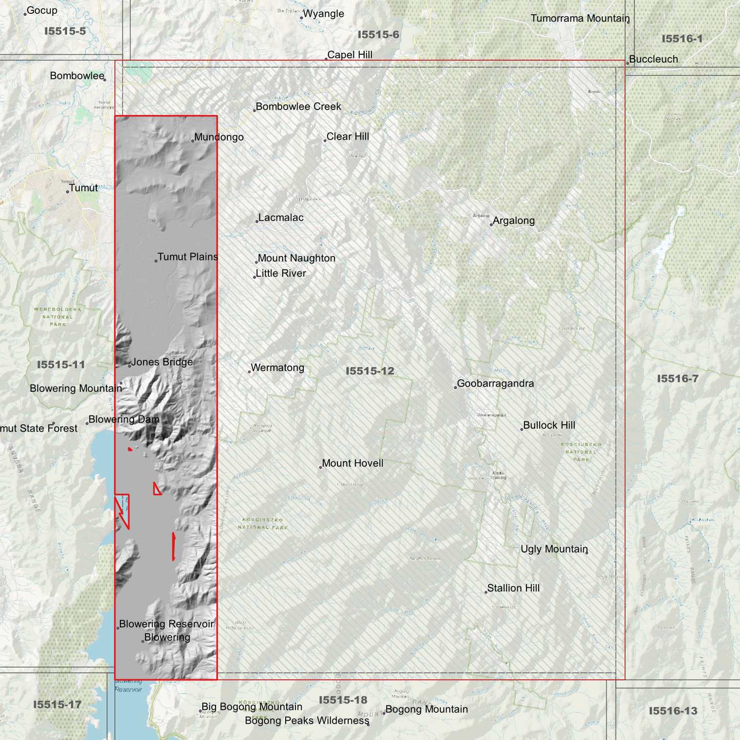 Blowering 1m & 2m Digital Elevation Models (I5515-12)