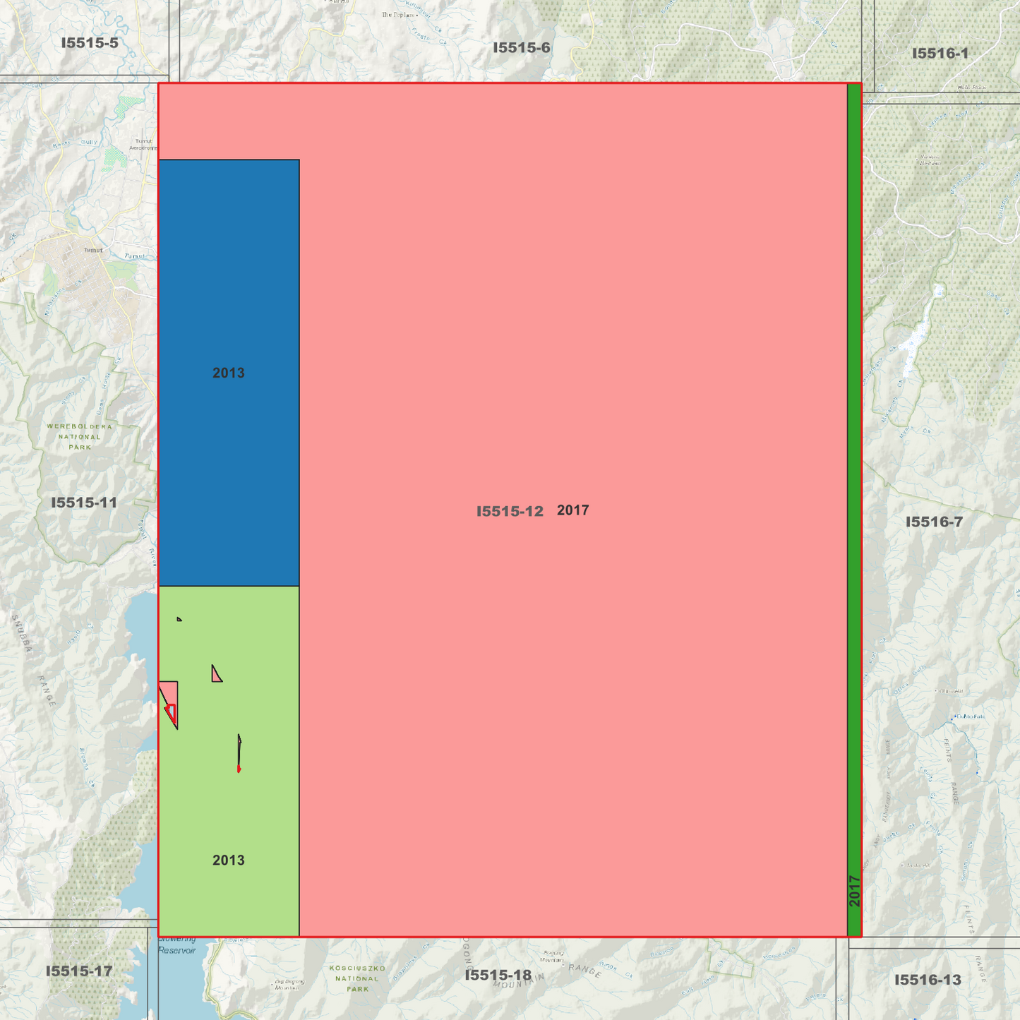 Blowering 1m & 2m Digital Elevation Models (I5515-12)