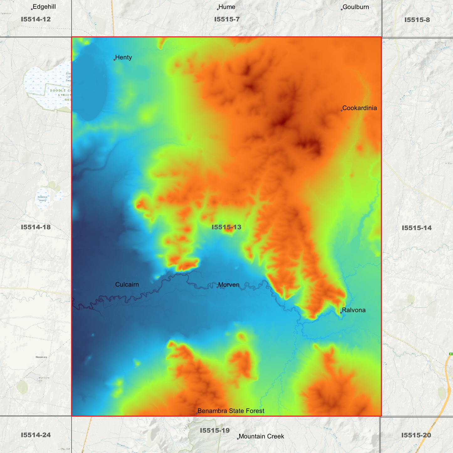Henty 1m & 5m Digital Elevation Models (I5515-13)