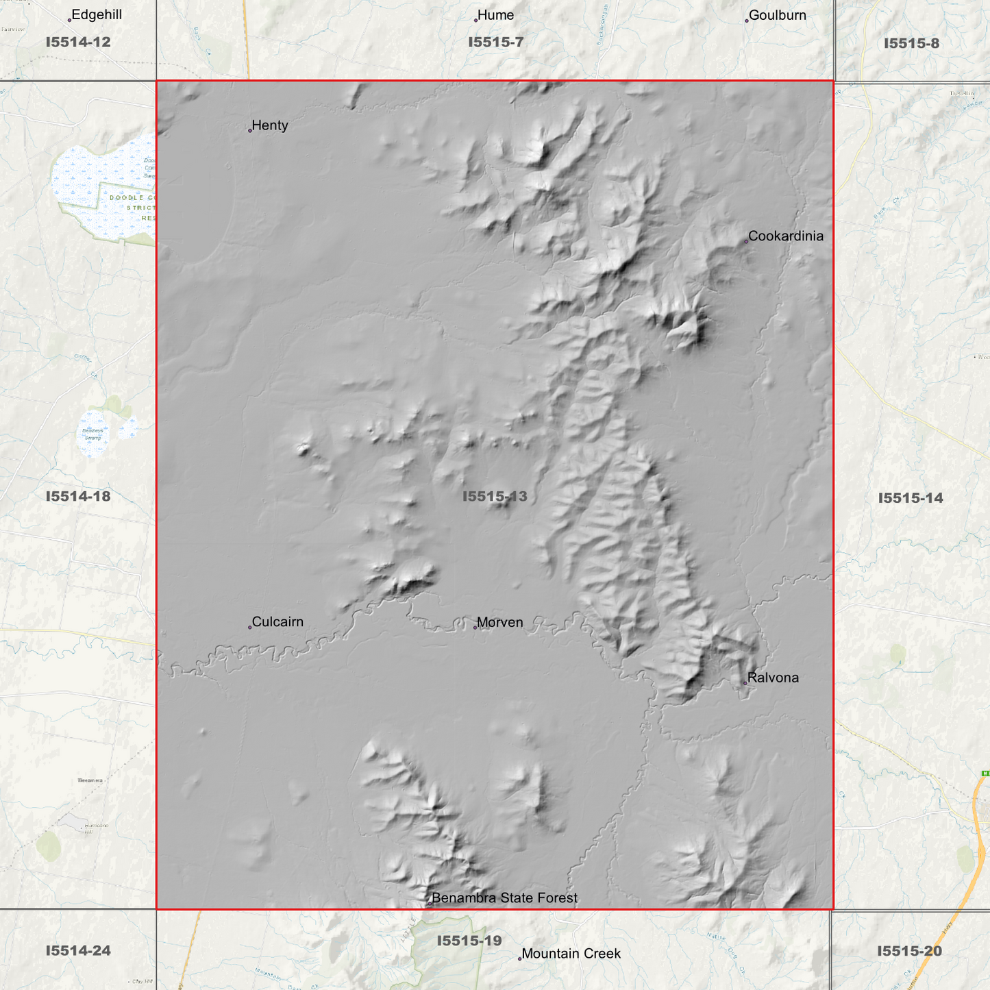 Henty 1m & 5m Digital Elevation Models (I5515-13)