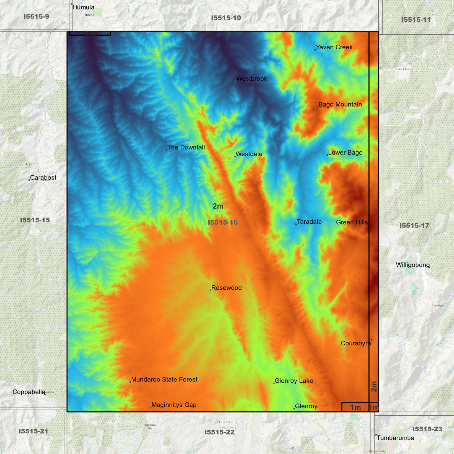Mundaroo 2m Digital Elevation Models (I5515-16)