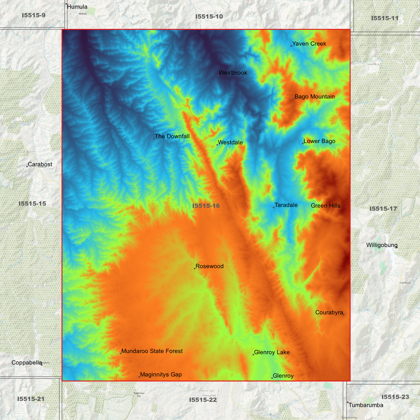 Mundaroo 2m Digital Elevation Models (I5515-16)