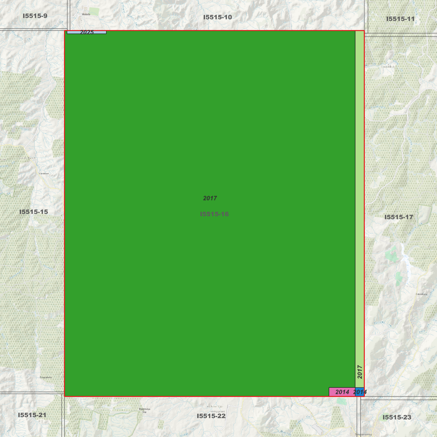 Mundaroo 2m Digital Elevation Models (I5515-16)